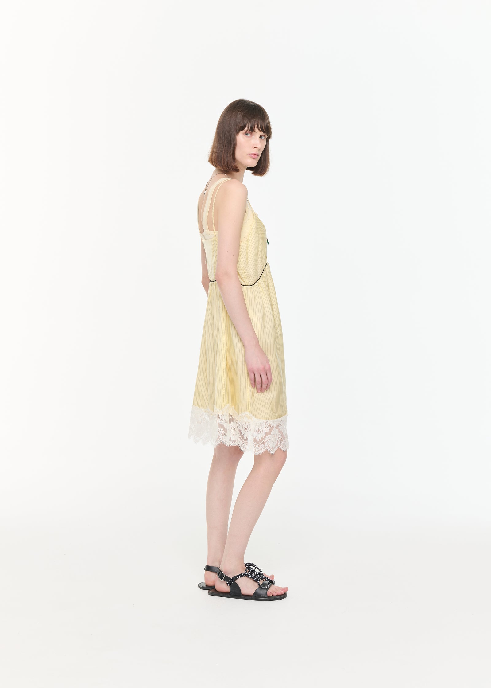 ABITO SOTTOVESTE MIDI A RIGHE