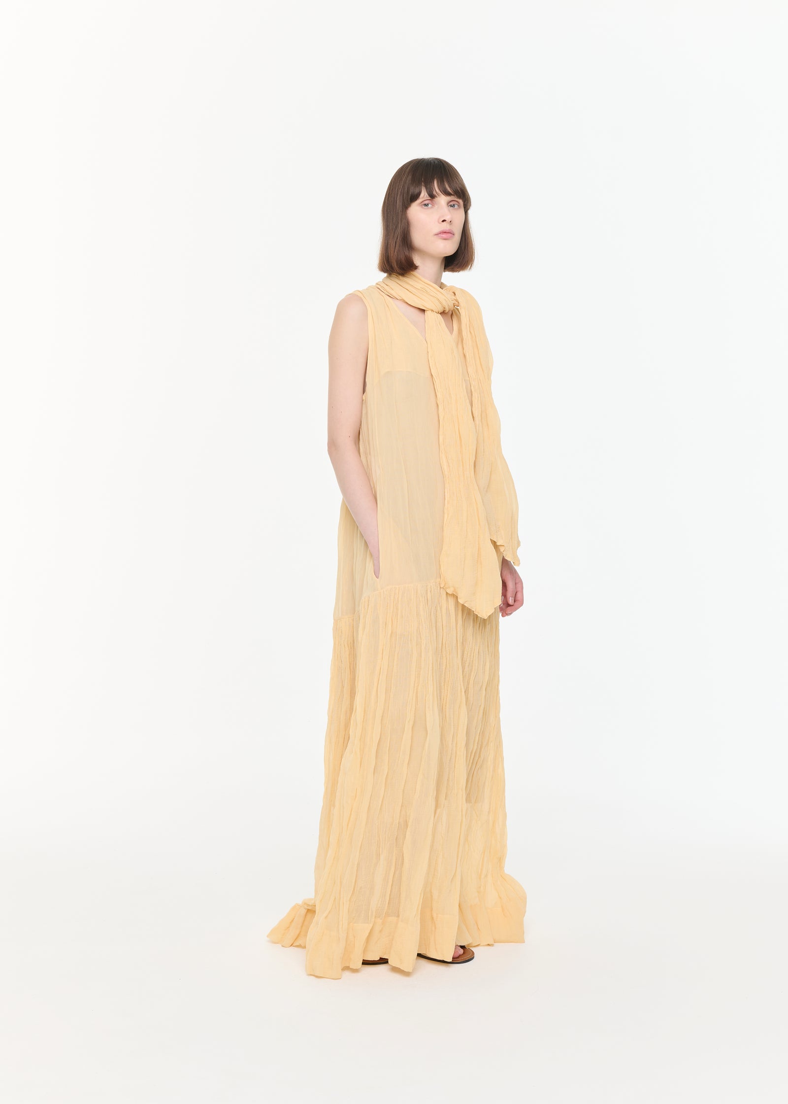 MAXI COTTON GAUZE DRESS