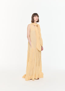 cotton gauze maxi dress with sleeves 70s Floral Cotton Gauze Maxi Dress Lace Trim Cottagecore Flutter Sleeve - S