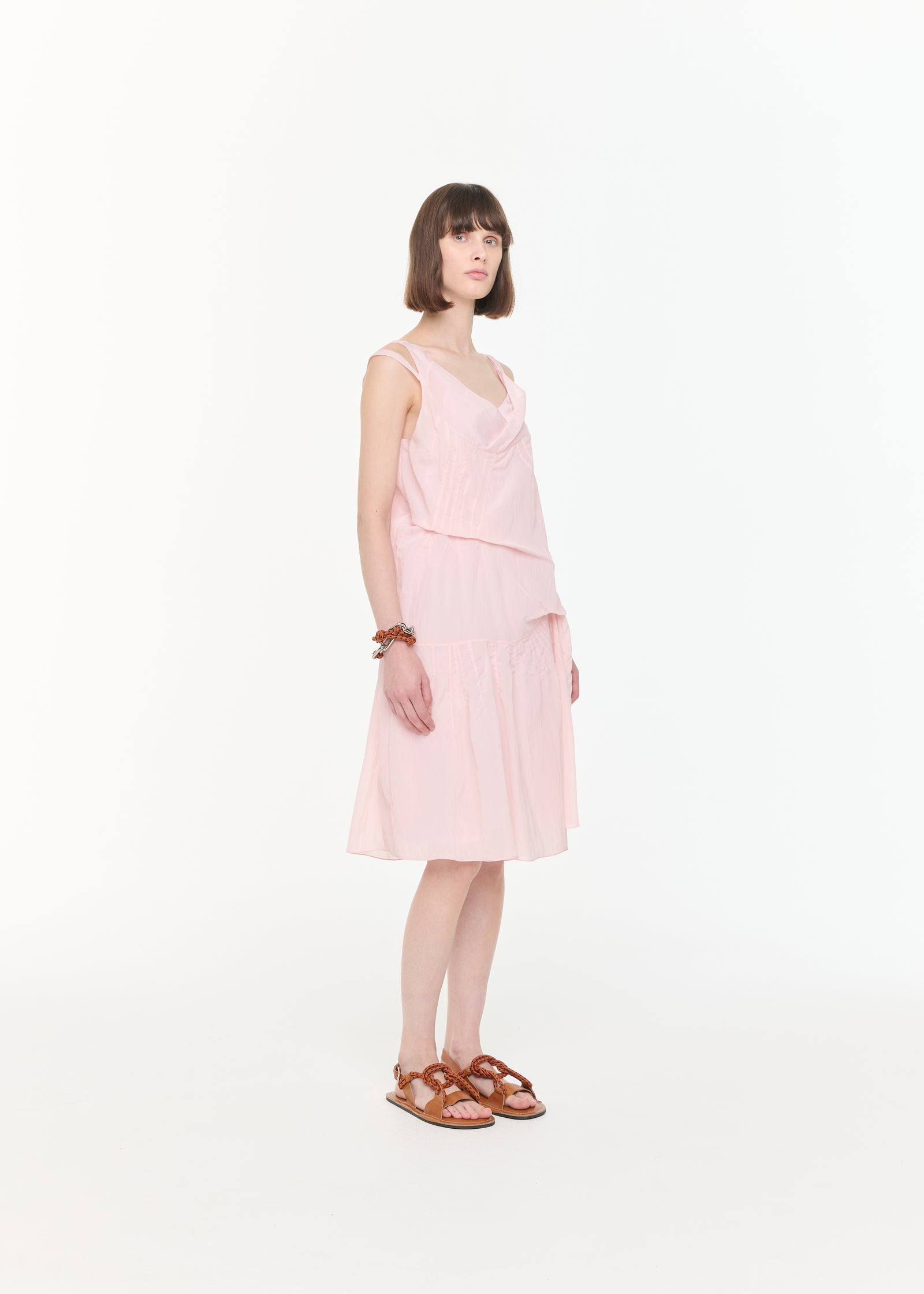 ABITO MIDI IN VISCOSA STROPICCIATA