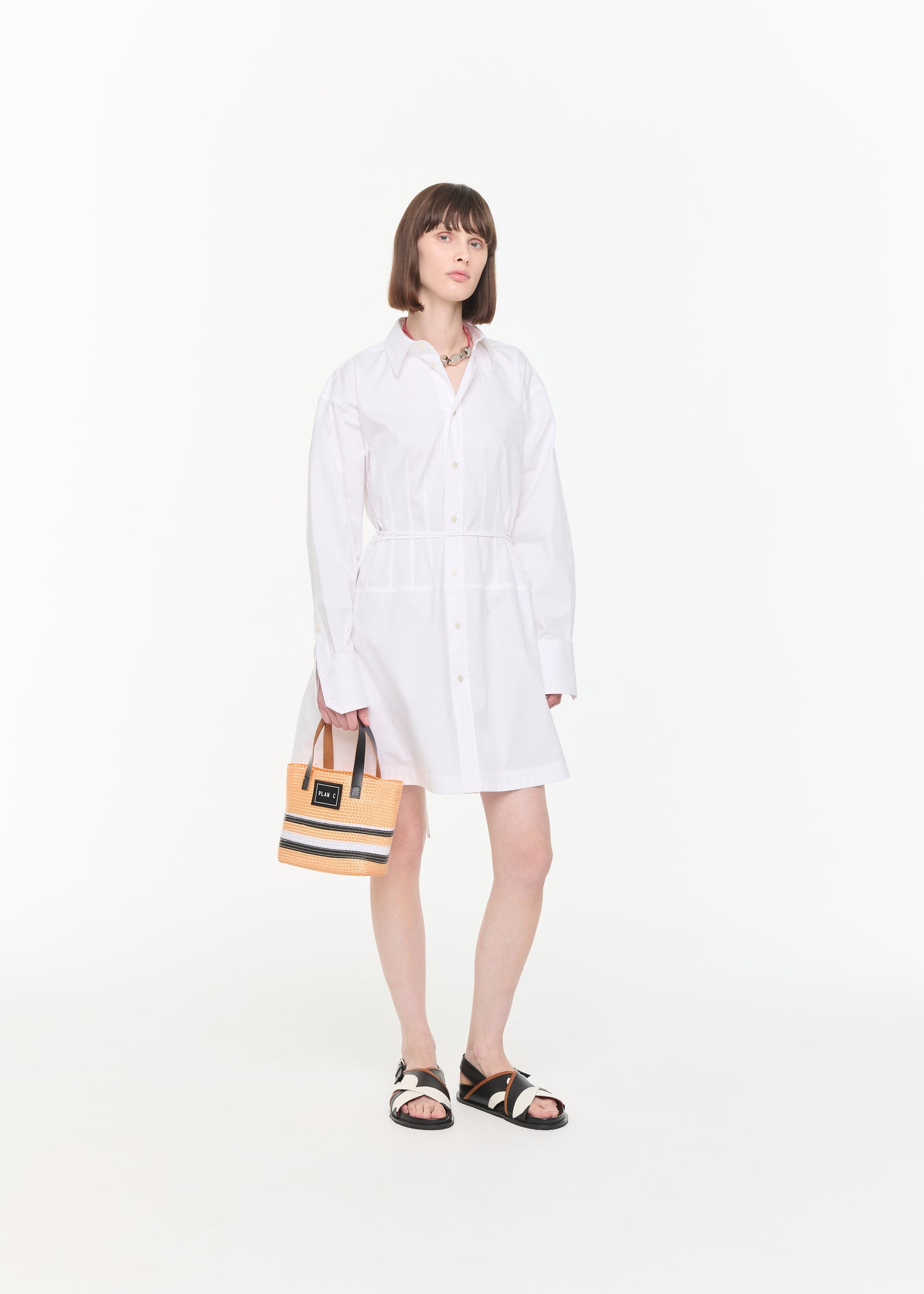 MIDI POPELINE SHIRT DRESS