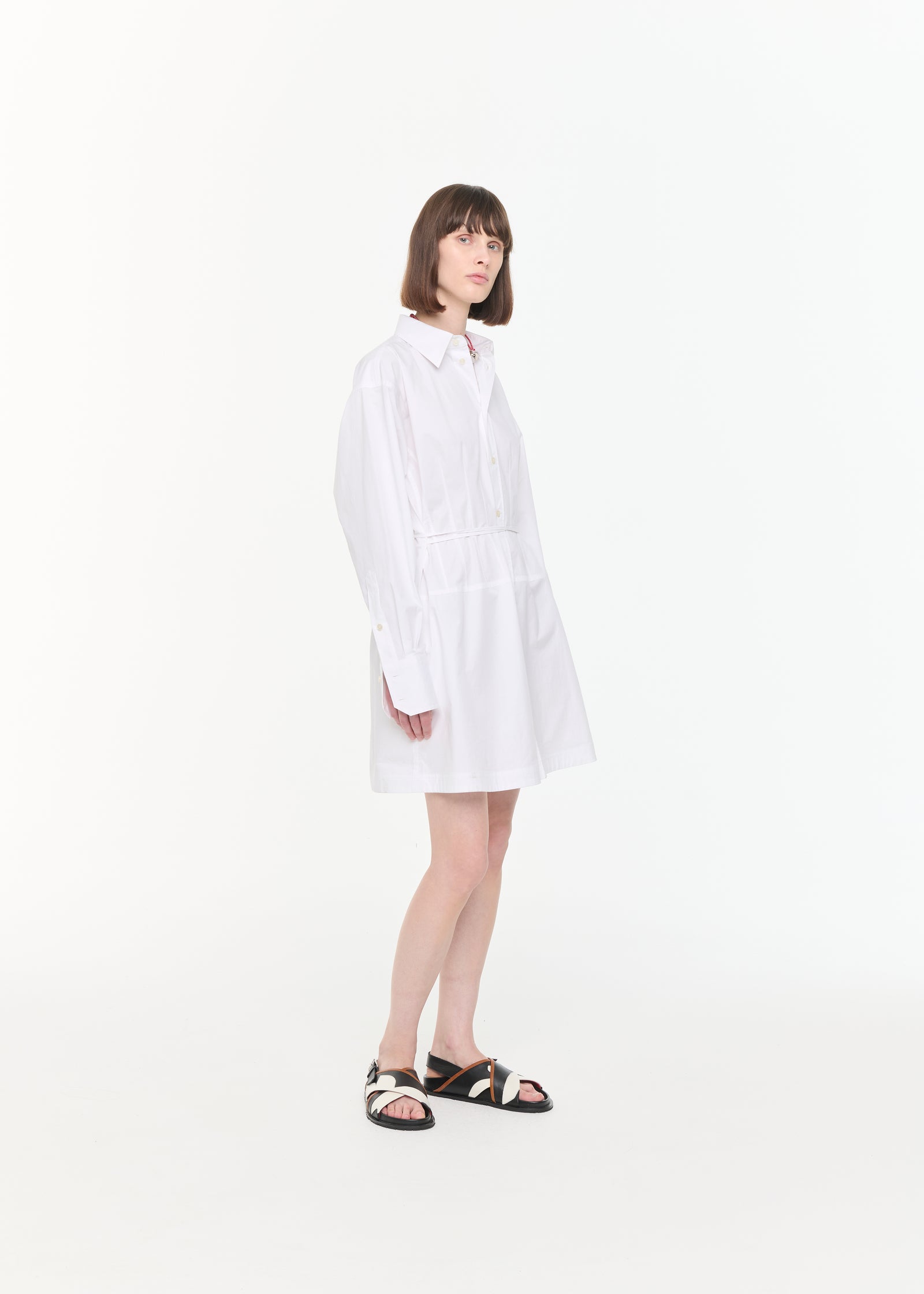 MIDI POPELINE SHIRT DRESS