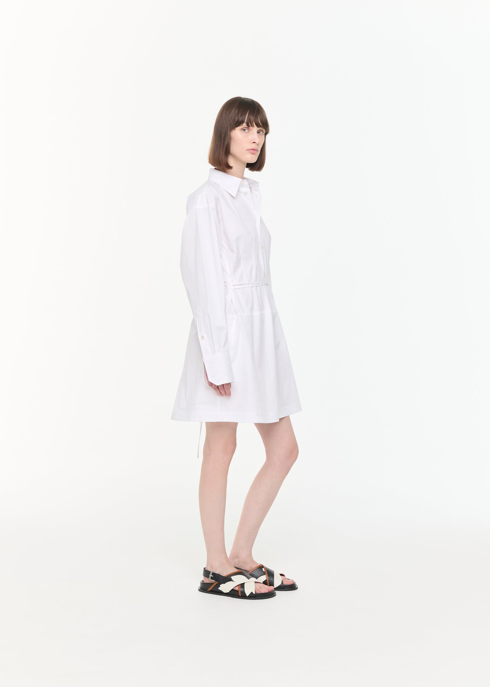 MIDI POPELINE SHIRT DRESS