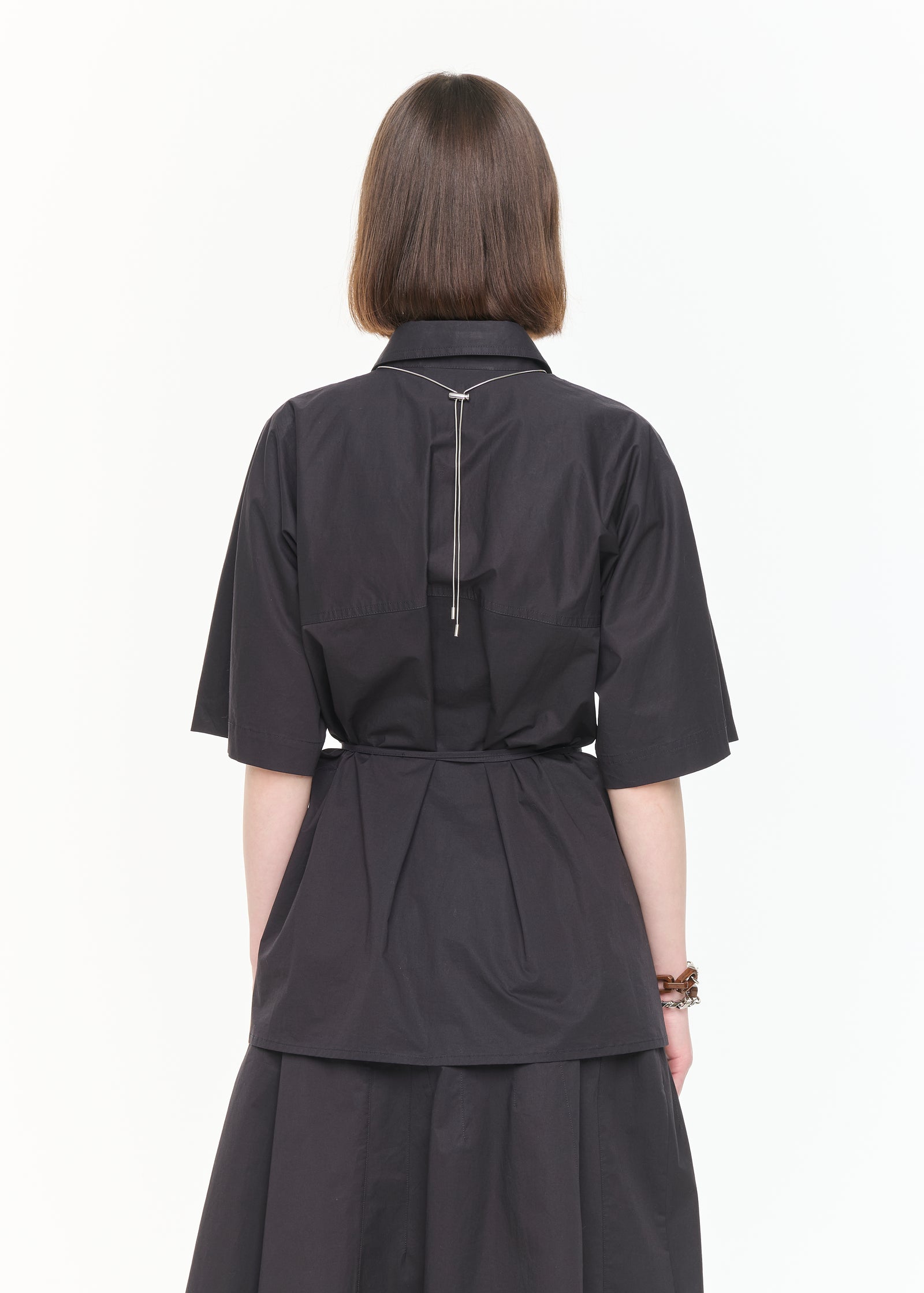 CAMICIA IN POPELINE CON CINTURA