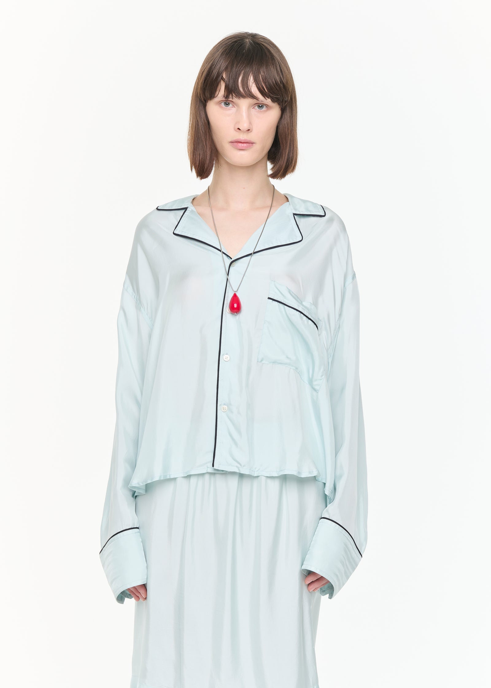 FLUID VISCOSE BOXY SHIRT