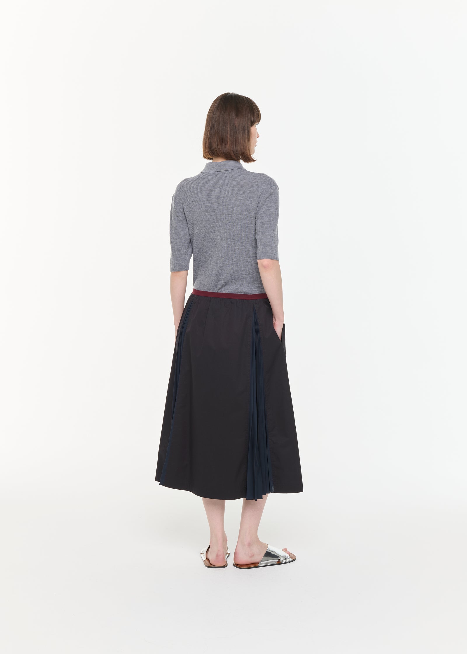 A LINE MIDI SKIRT
