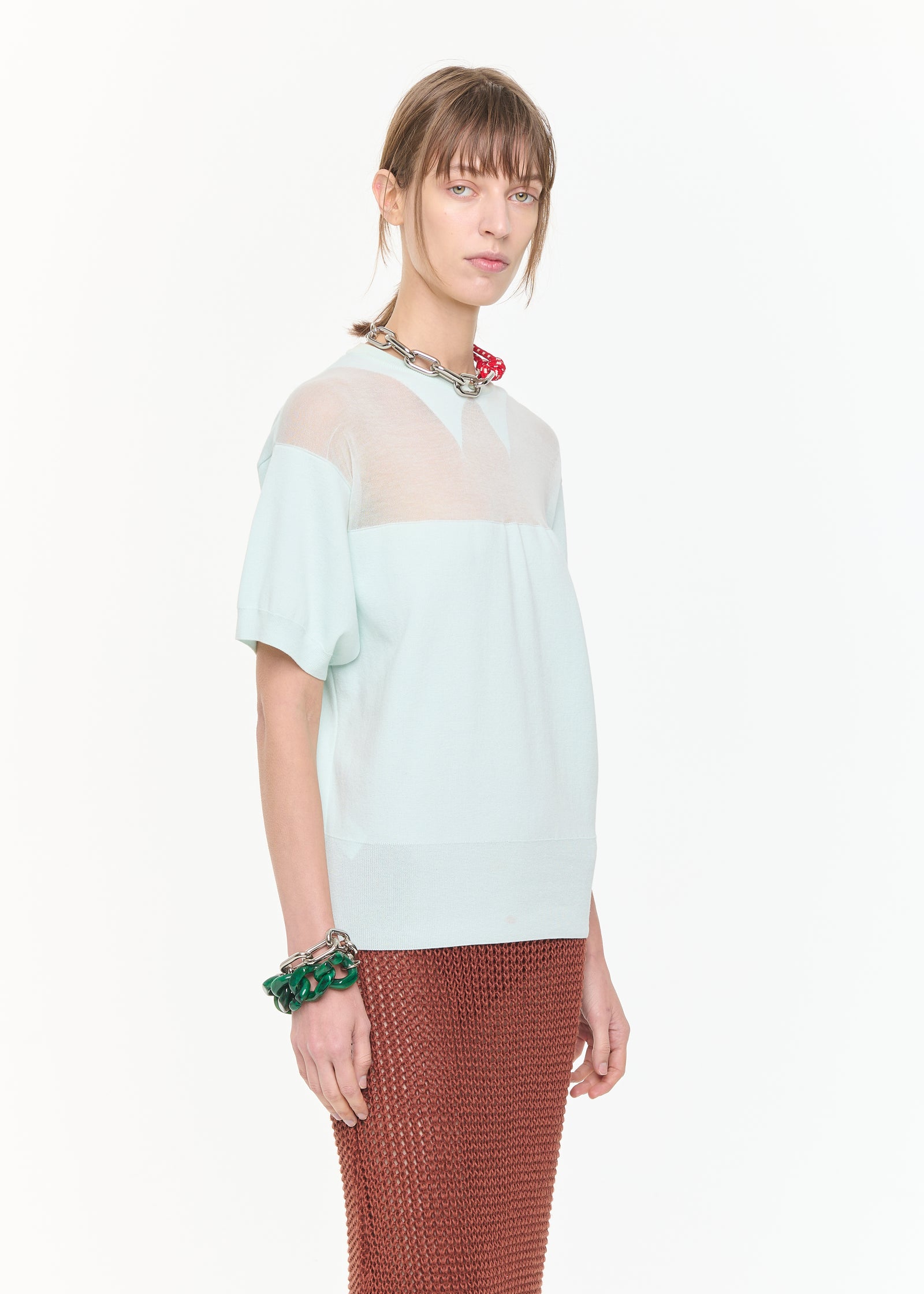 INTARSIA SHORT SLEEVES KNIT