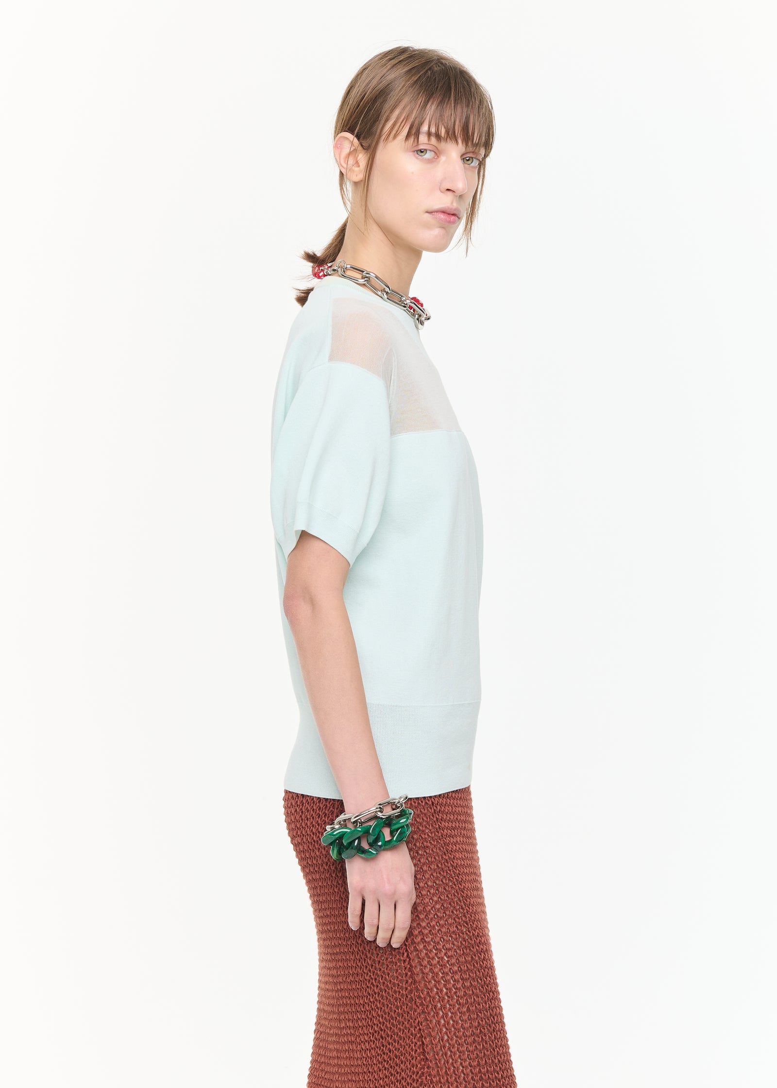 INTARSIA SHORT SLEEVES KNIT