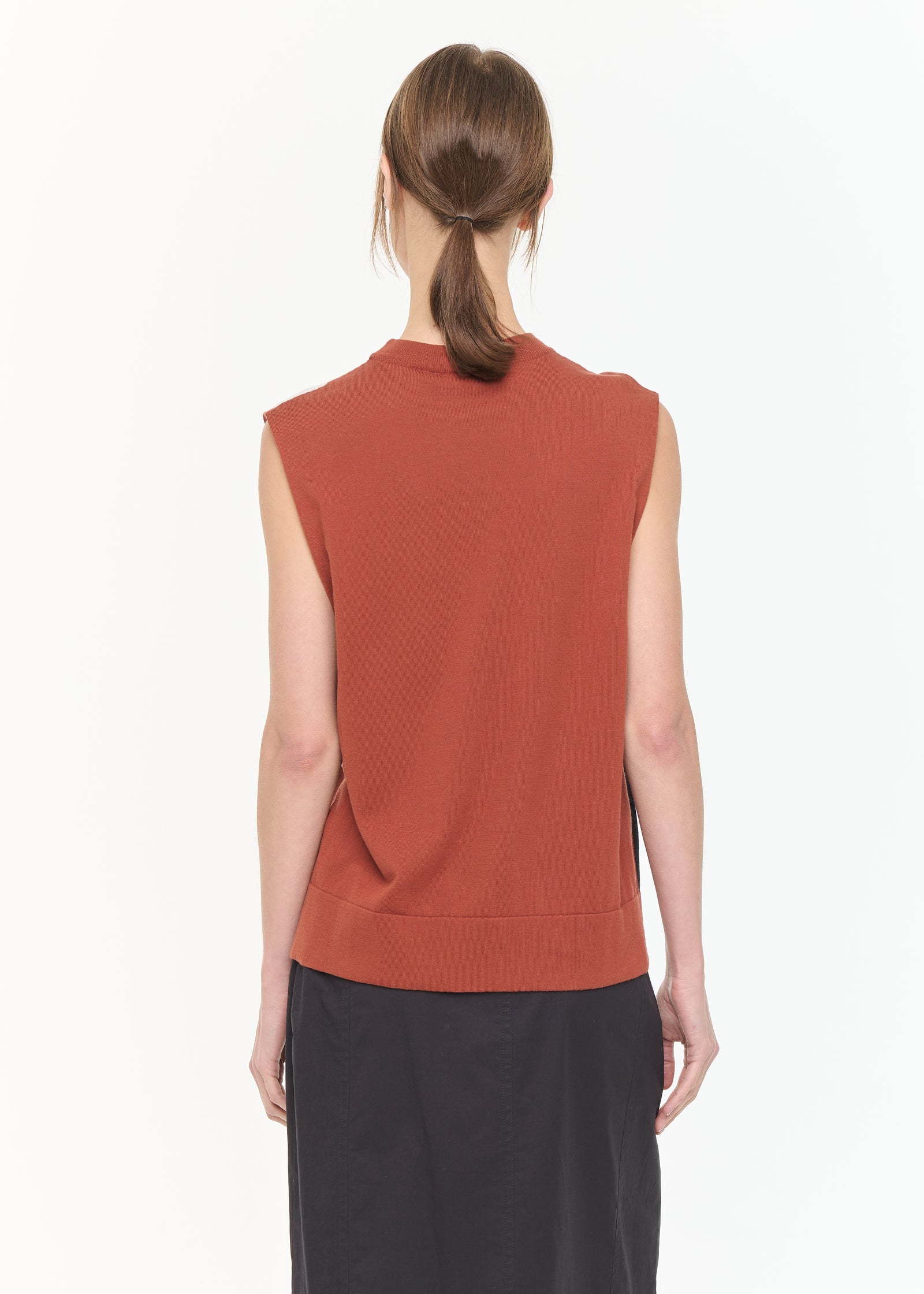 FLOWER INTARSIA COTTON VEST