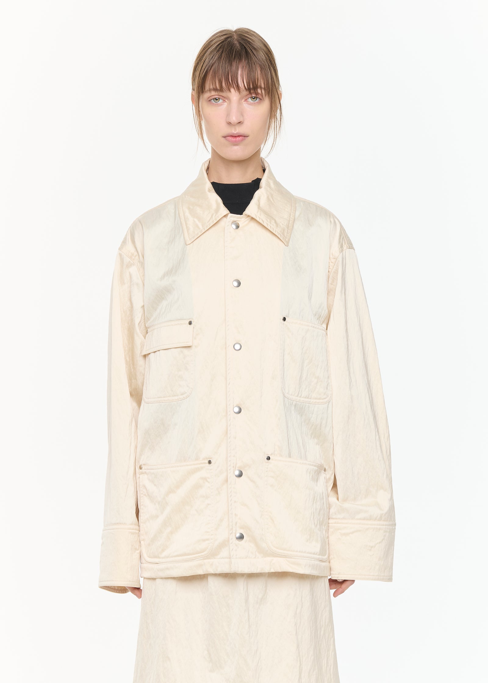 EGGWHITE NYLON JACKET