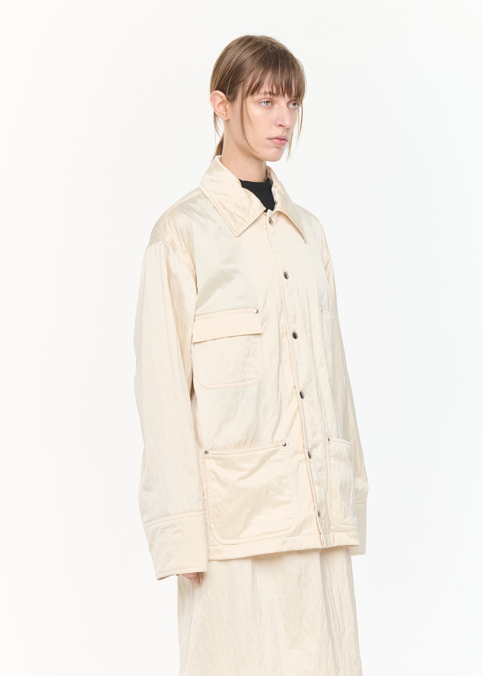 EGGWHITE NYLON JACKET