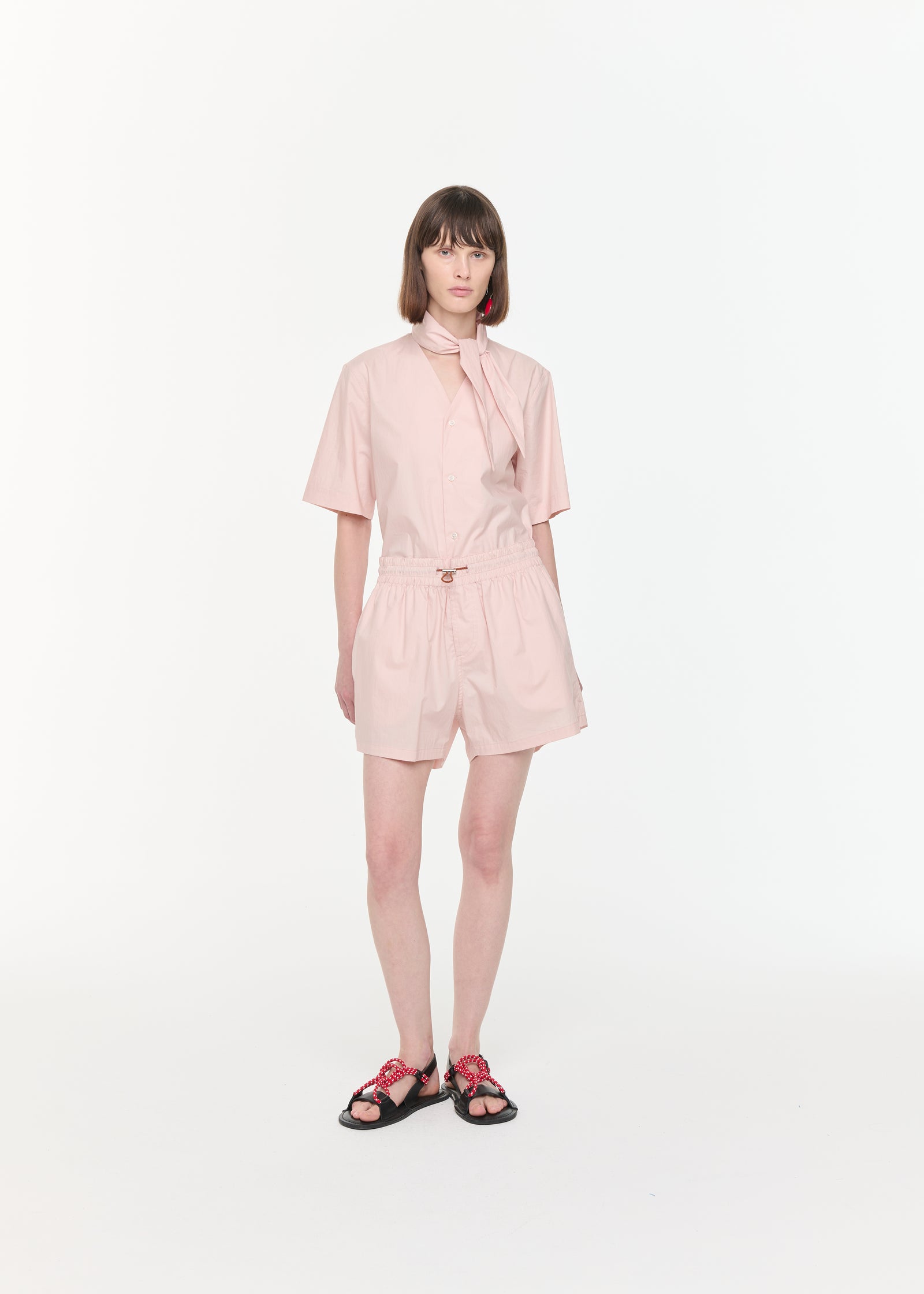 LIGHT PINK COTTON BERMUDA