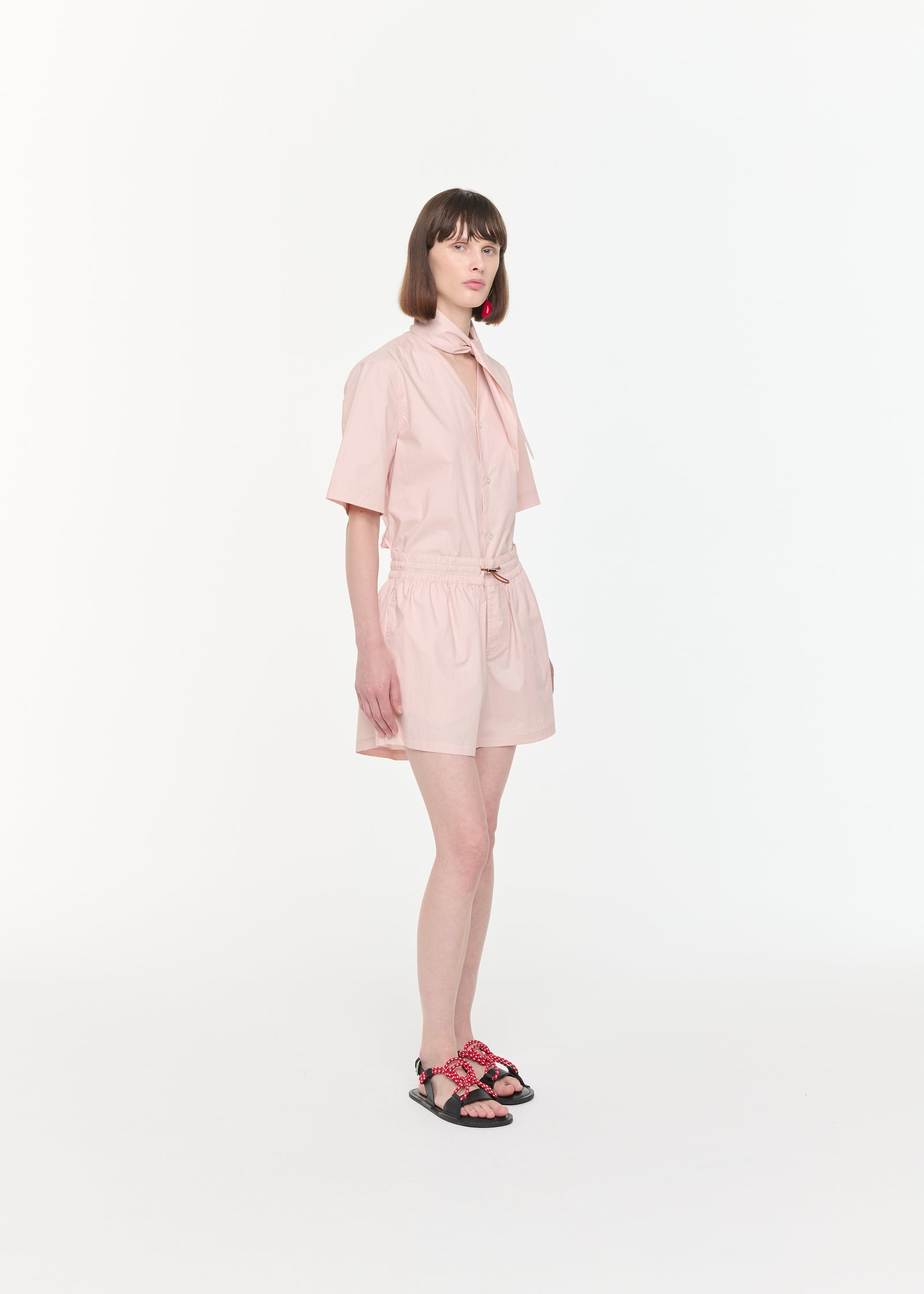 LIGHT PINK COTTON BERMUDA