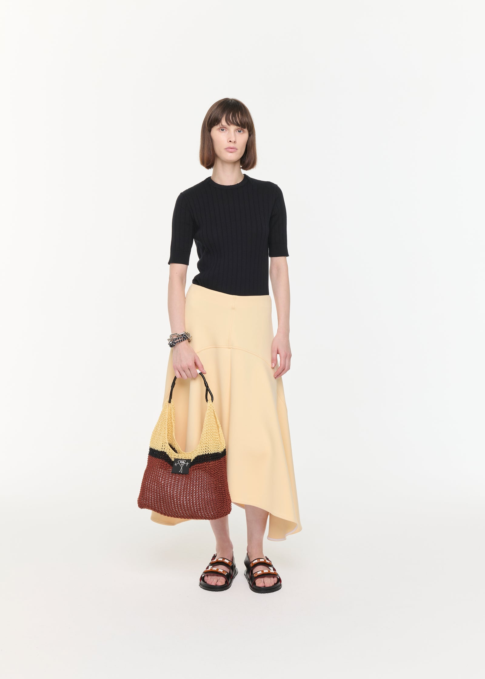 FLEECE ASYMMETRIC SKIRT