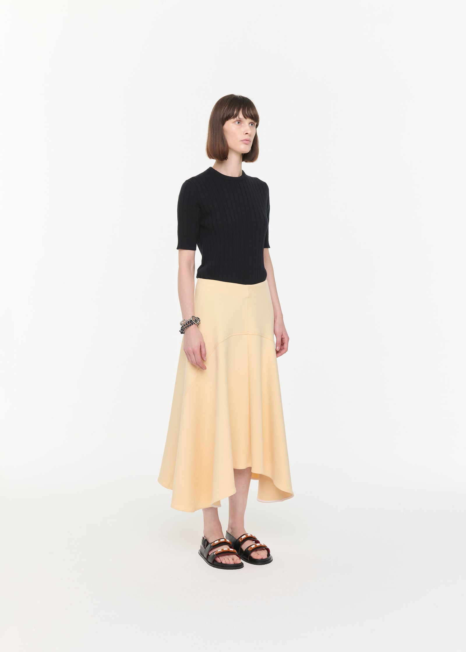 FLEECE ASYMMETRIC SKIRT