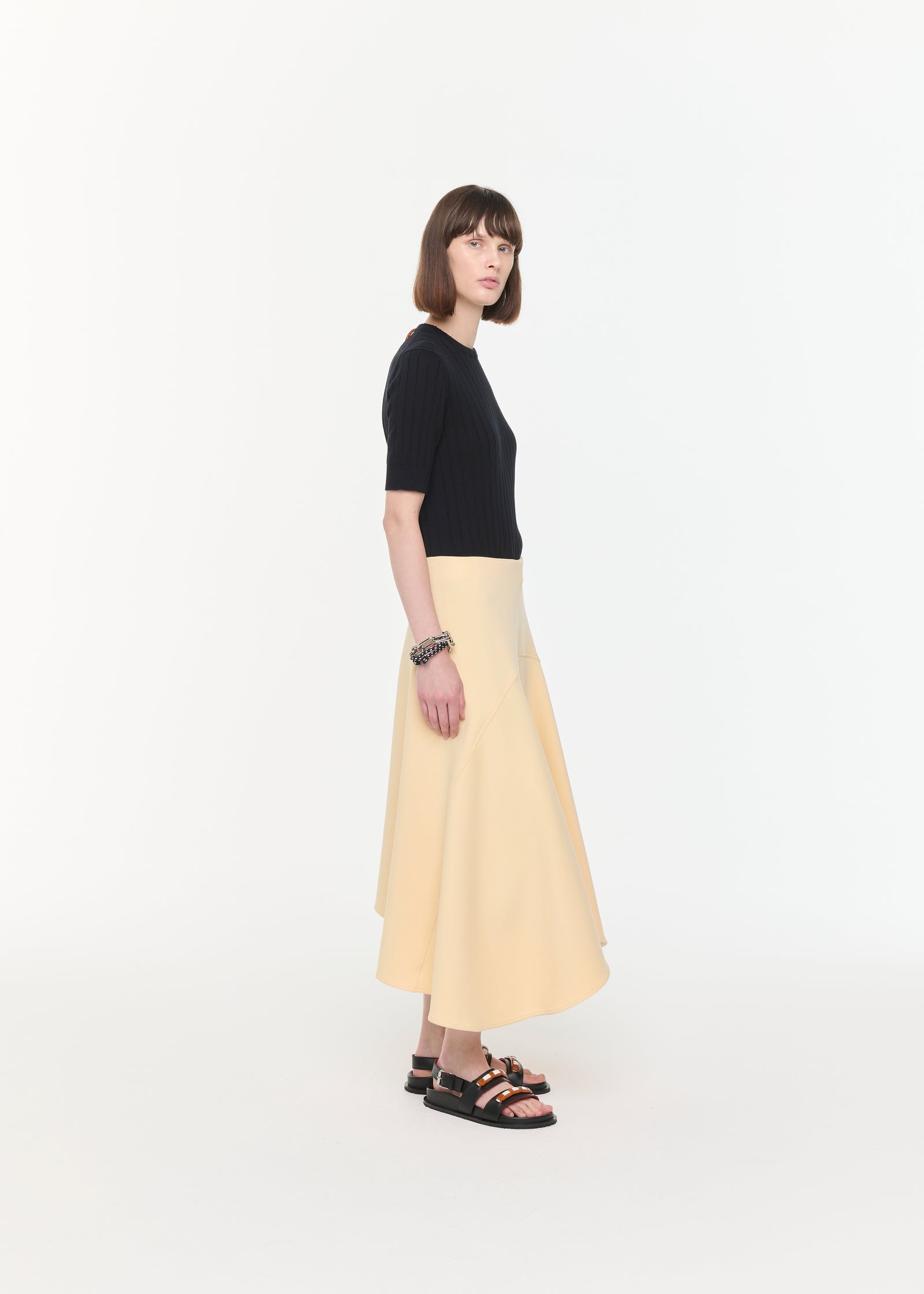 FLEECE ASYMMETRIC SKIRT