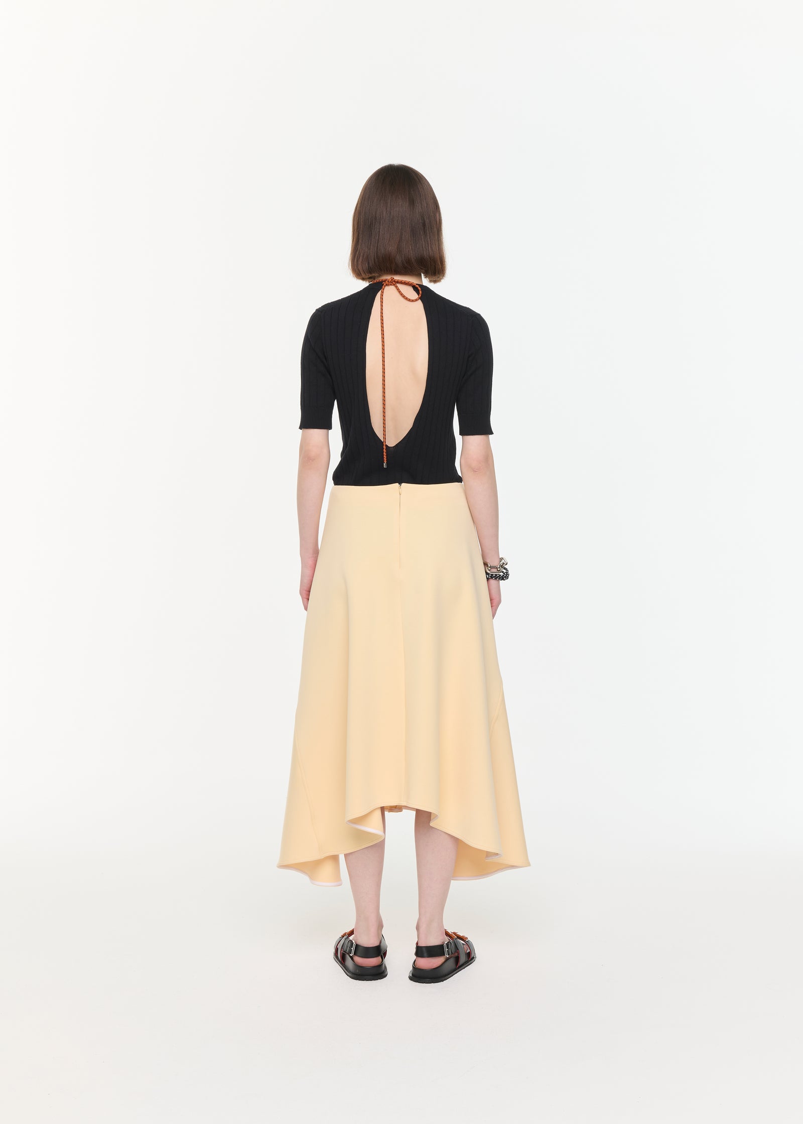 FLEECE ASYMMETRIC SKIRT