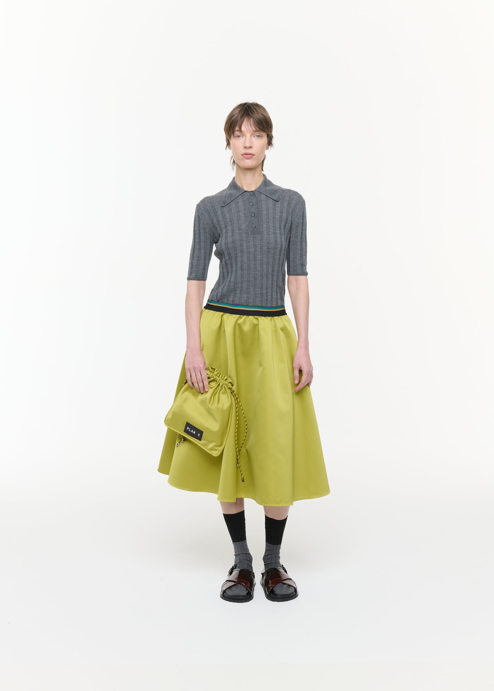 CITRON DUCHESSE A LINE MIDI SKIRT