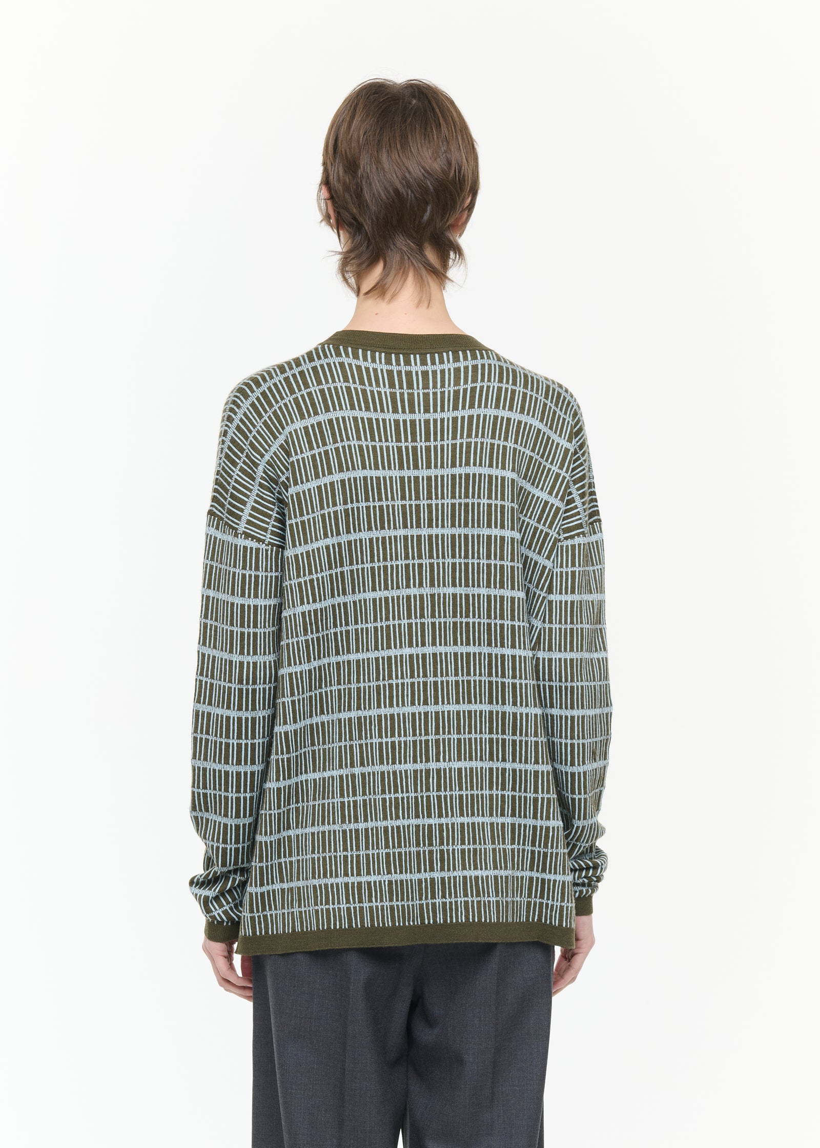 MAGLIONE GIROCOLLO JACQUARD GRAFICO