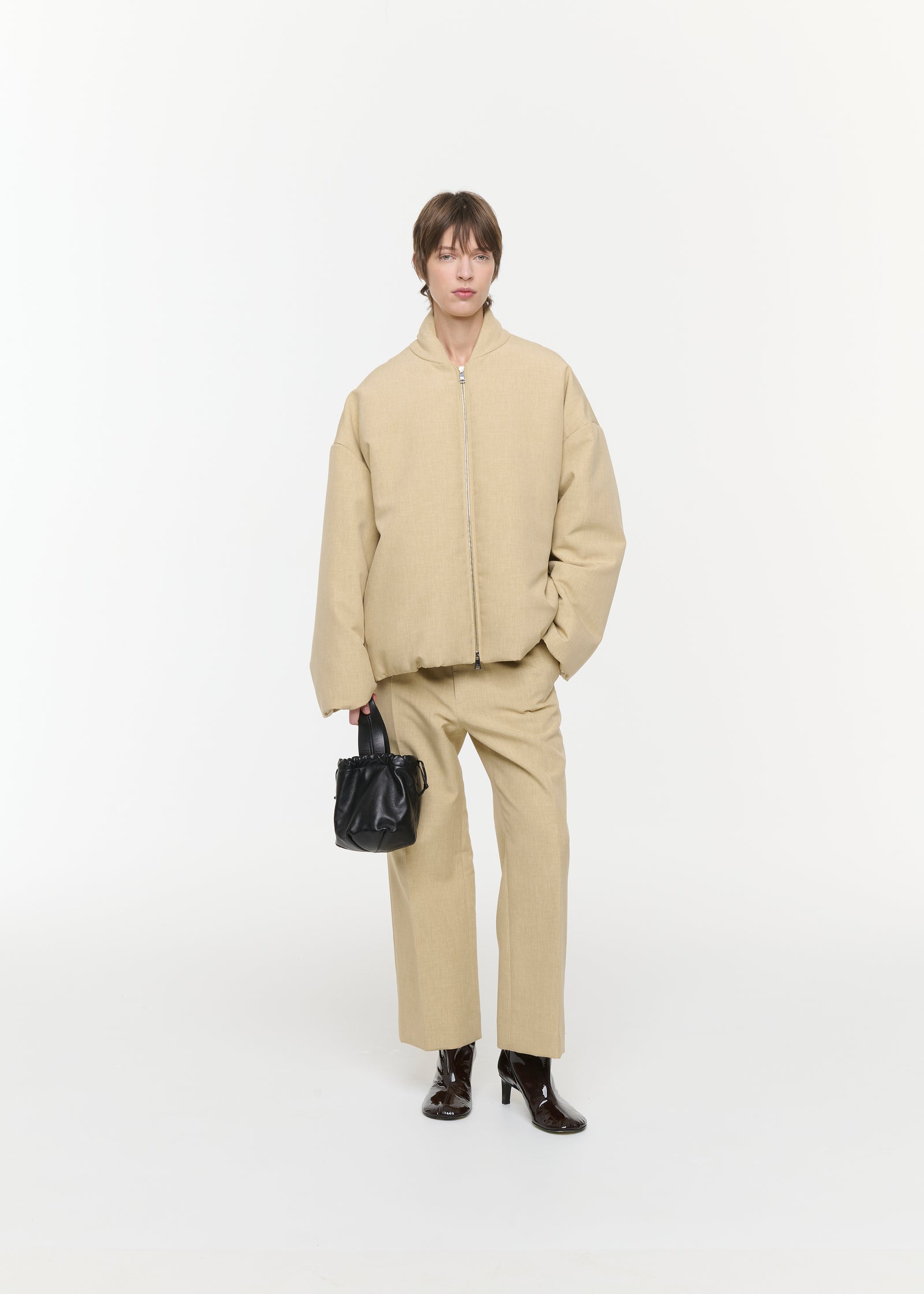 MELANGE YELLOW SAIA BOMBER JACKET