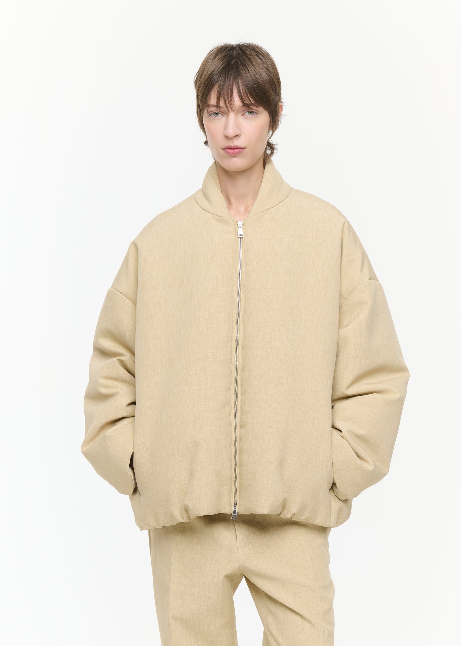 MELANGE YELLOW SAIA BOMBER JACKET