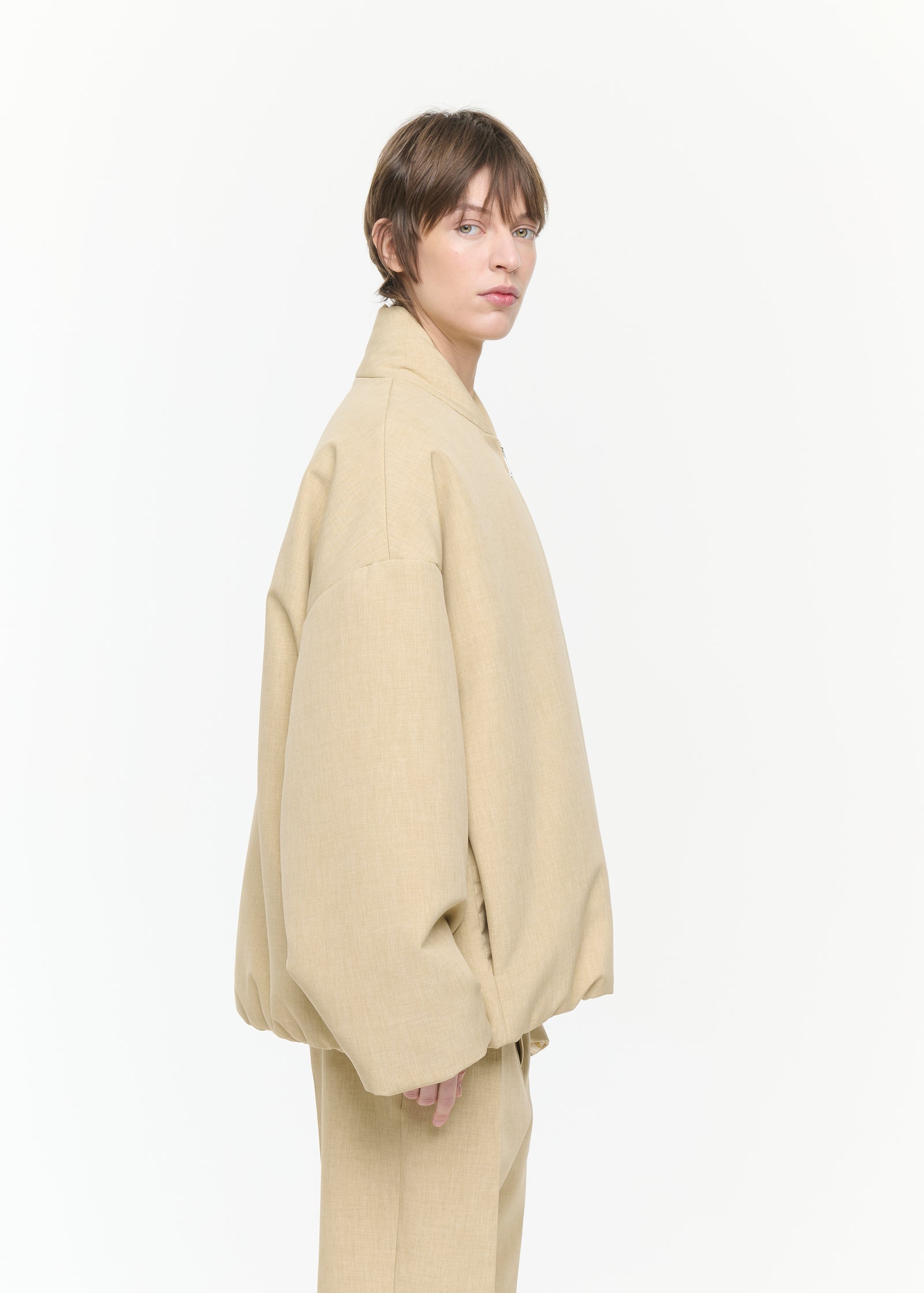 MELANGE YELLOW SAIA BOMBER JACKET