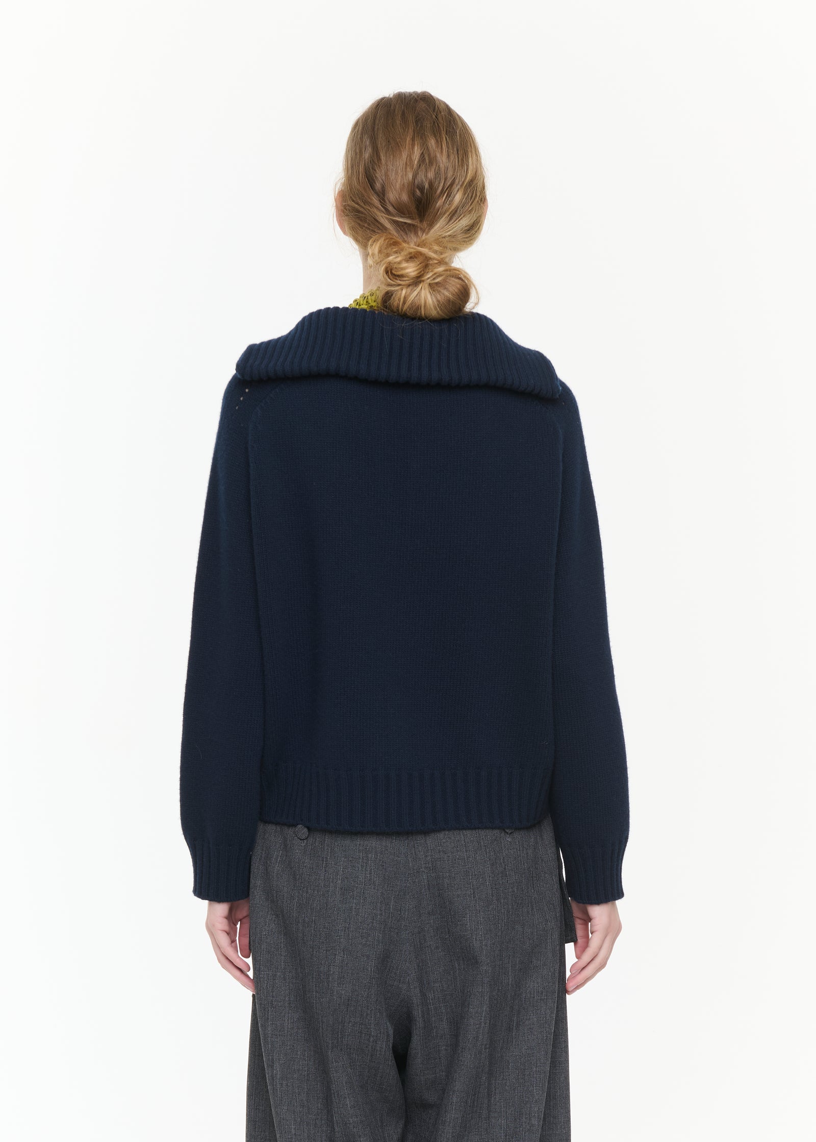 MAGLIONE A V DA MARINAIO IN LANA CASHMERE