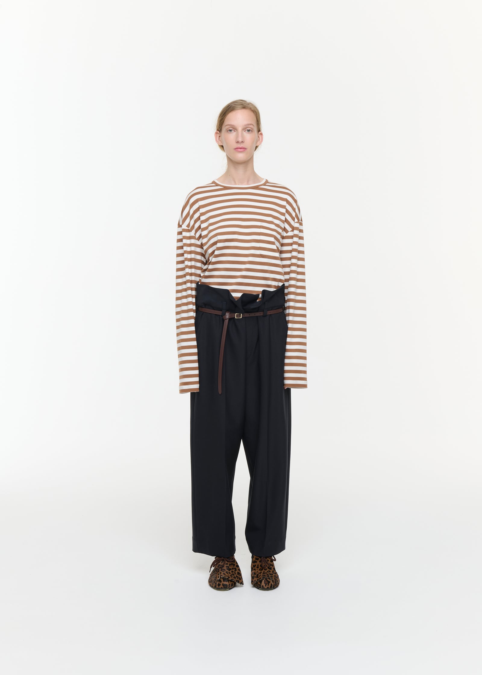 PAPERBAG TROUSERS WOOL GABARDINE