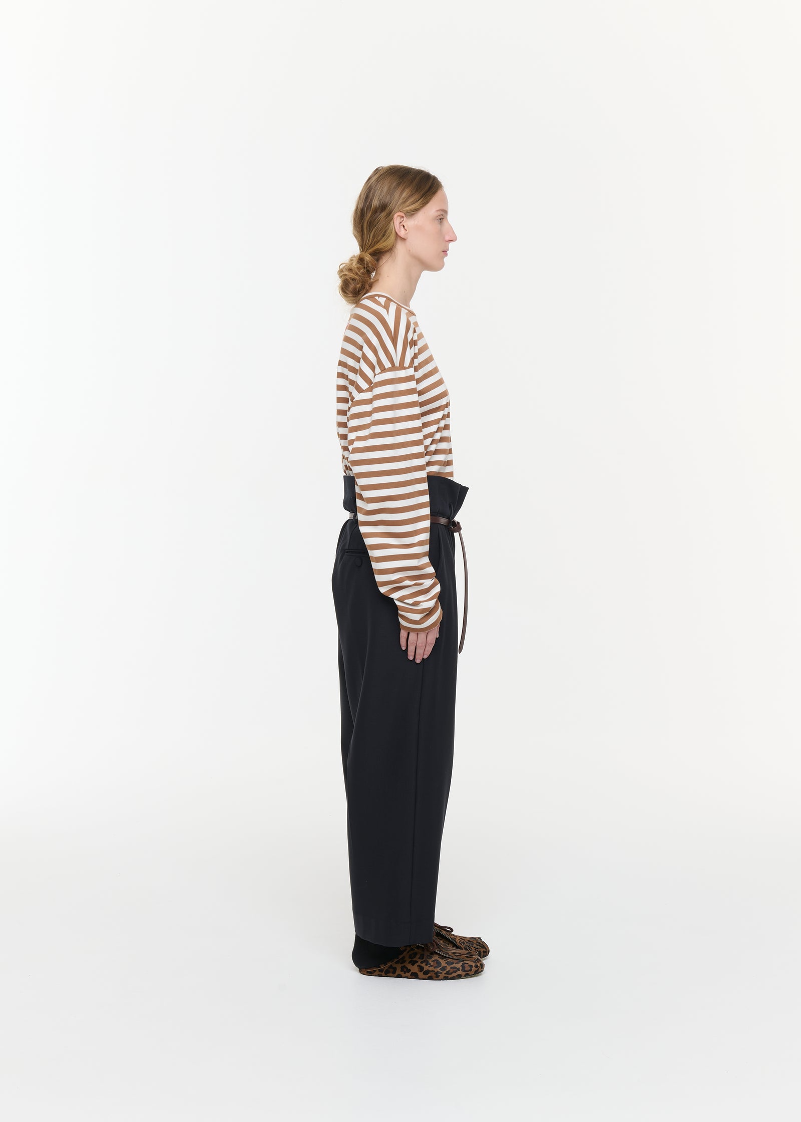 PAPERBAG TROUSERS WOOL GABARDINE