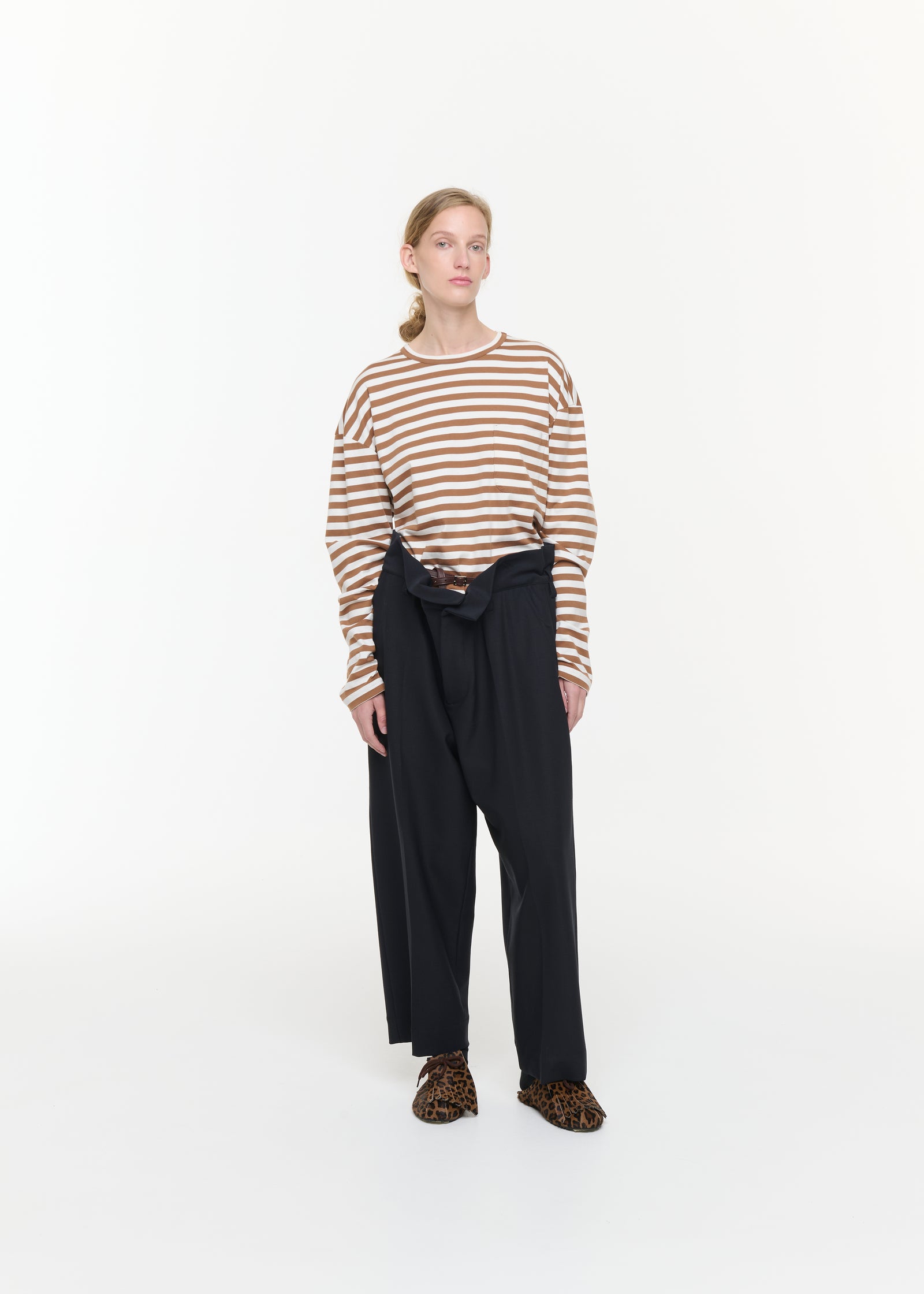 PAPERBAG TROUSERS WOOL GABARDINE