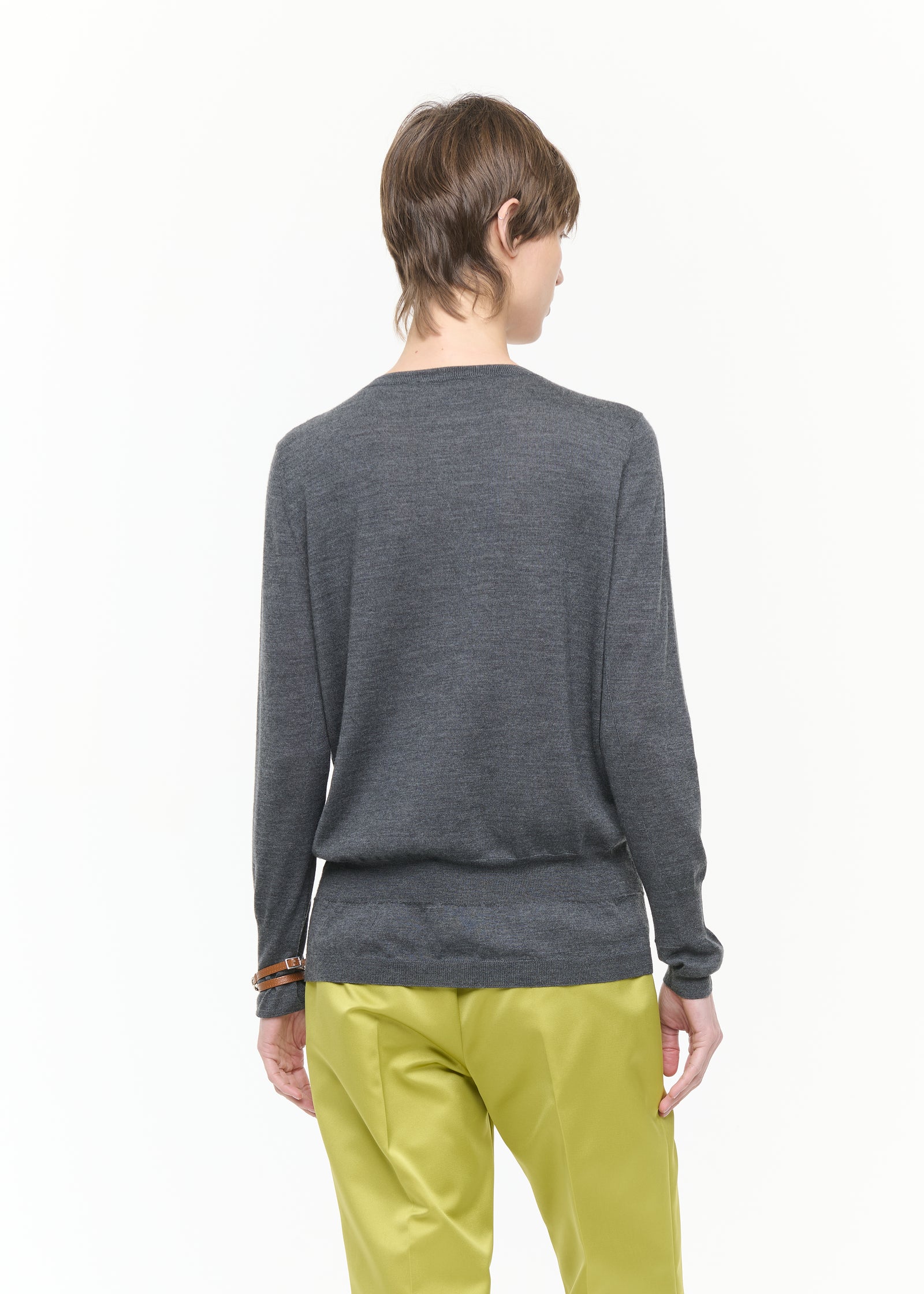 GRANITE SILK WOOL CARDIGAN