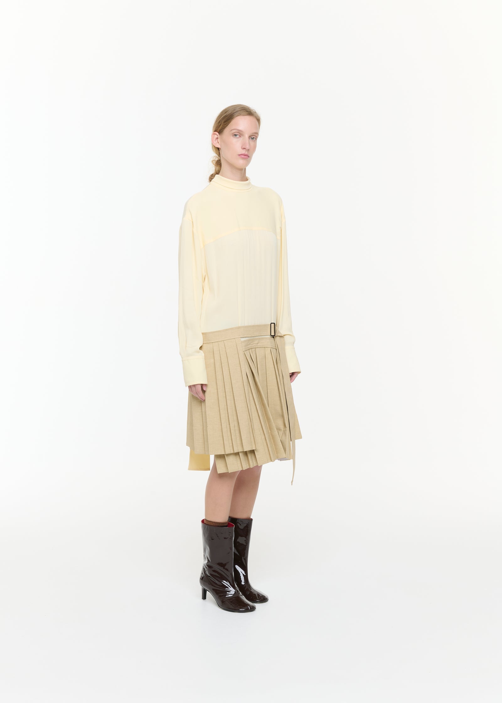 COMBINED PLEATED DRESS