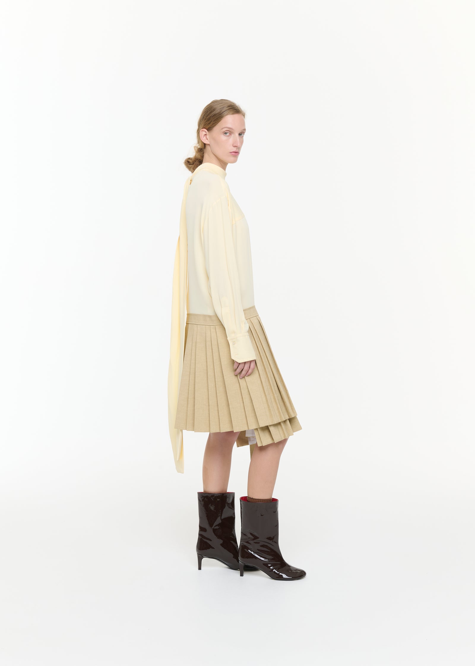 COMBINED PLEATED DRESS