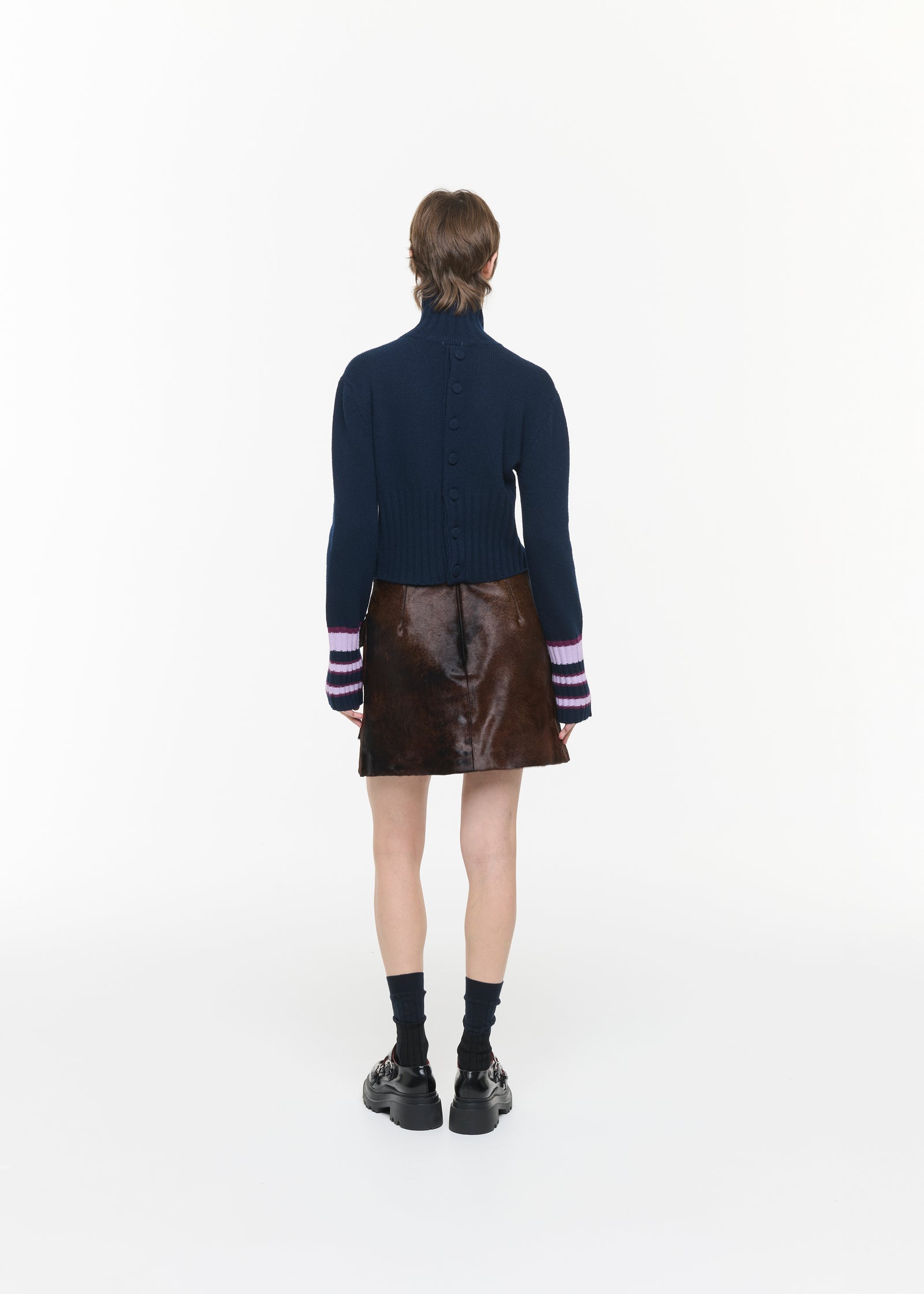 CALF LEATHER MINI SKIRT