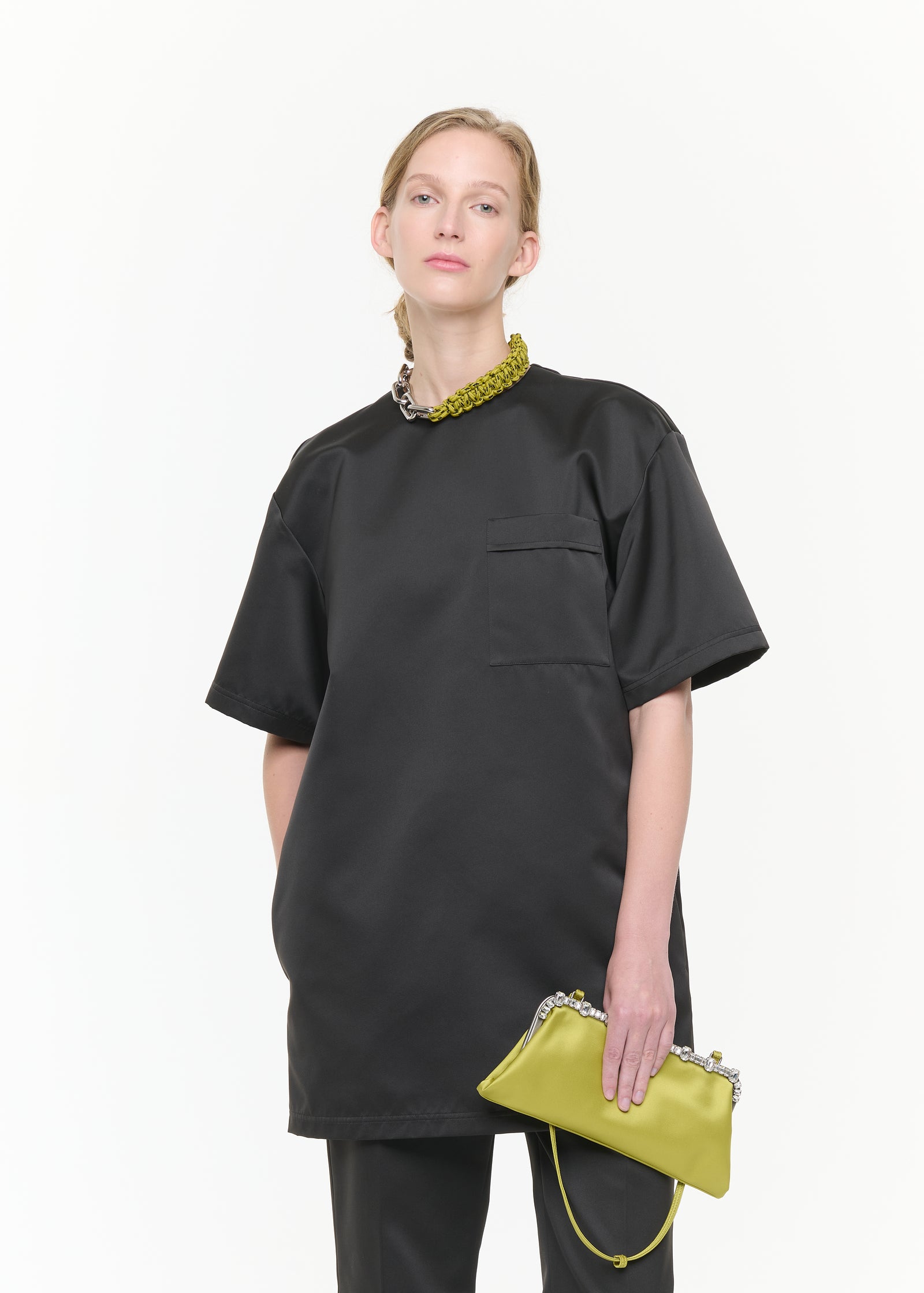 CITRON DUCHESSE CLUTCH WITH CRYSTALS