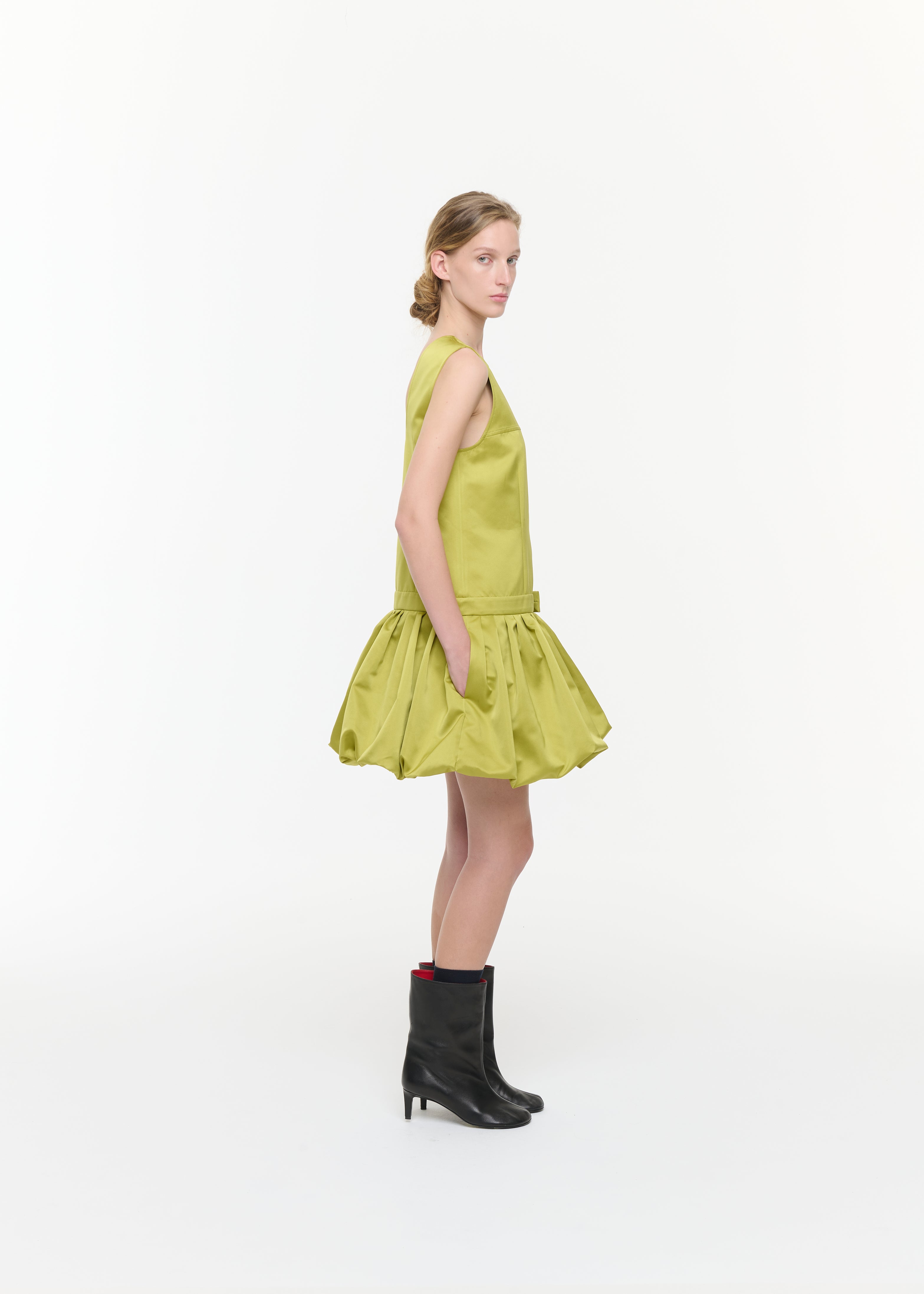 Citron Duchesse Mini Cocoon Dress
