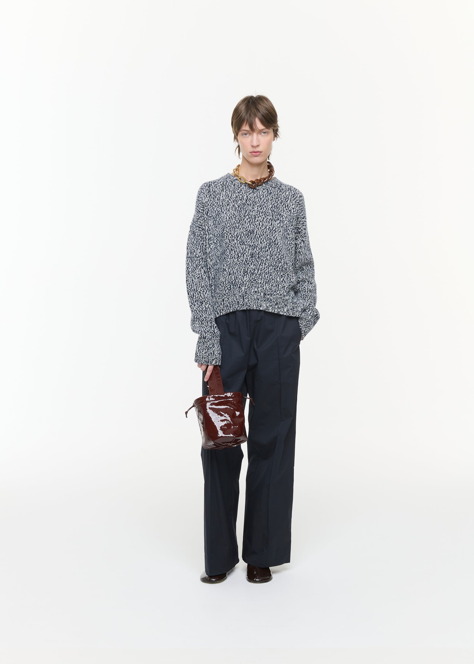MAGLIONE ASIMMETRICO MELANGE