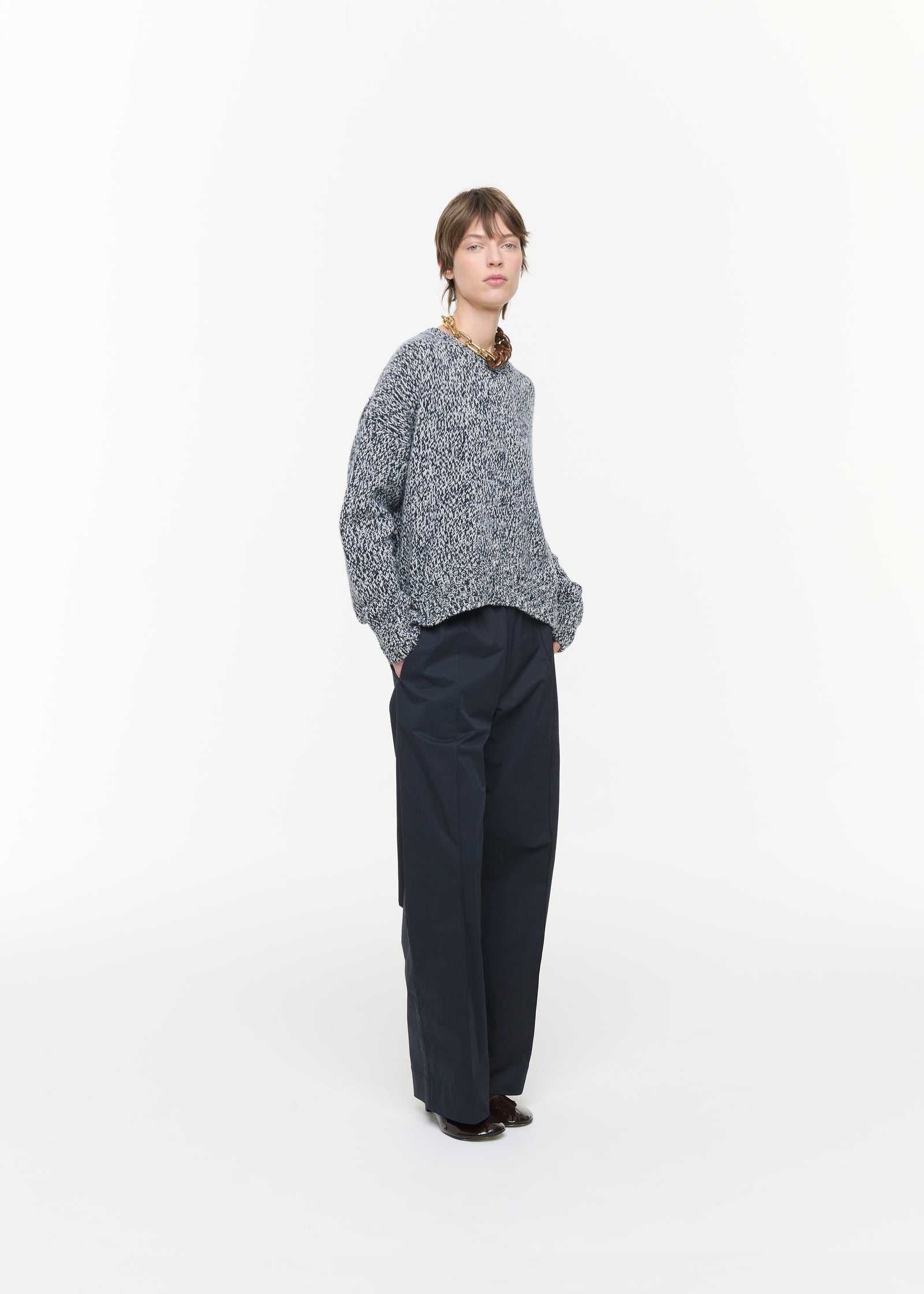 MAGLIONE ASIMMETRICO MELANGE