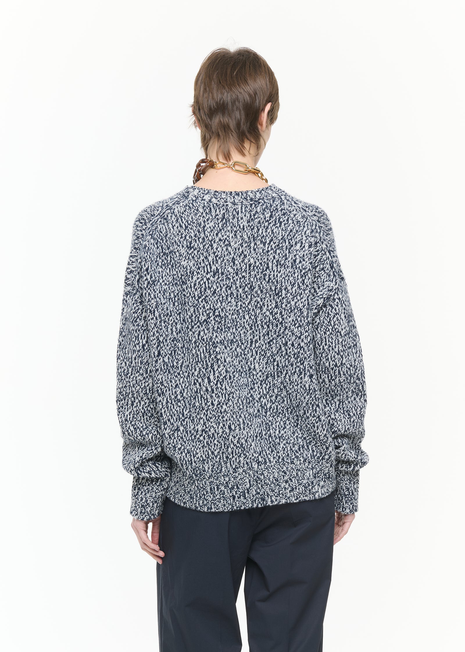 MAGLIONE ASIMMETRICO MELANGE
