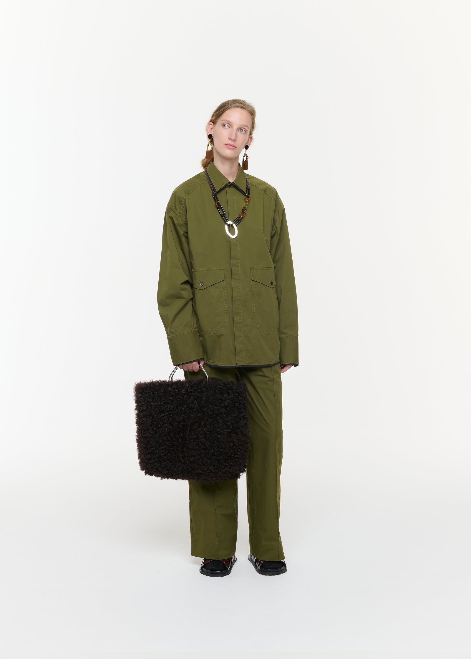 CONTRAST TRIM UTILITY SHIRT
