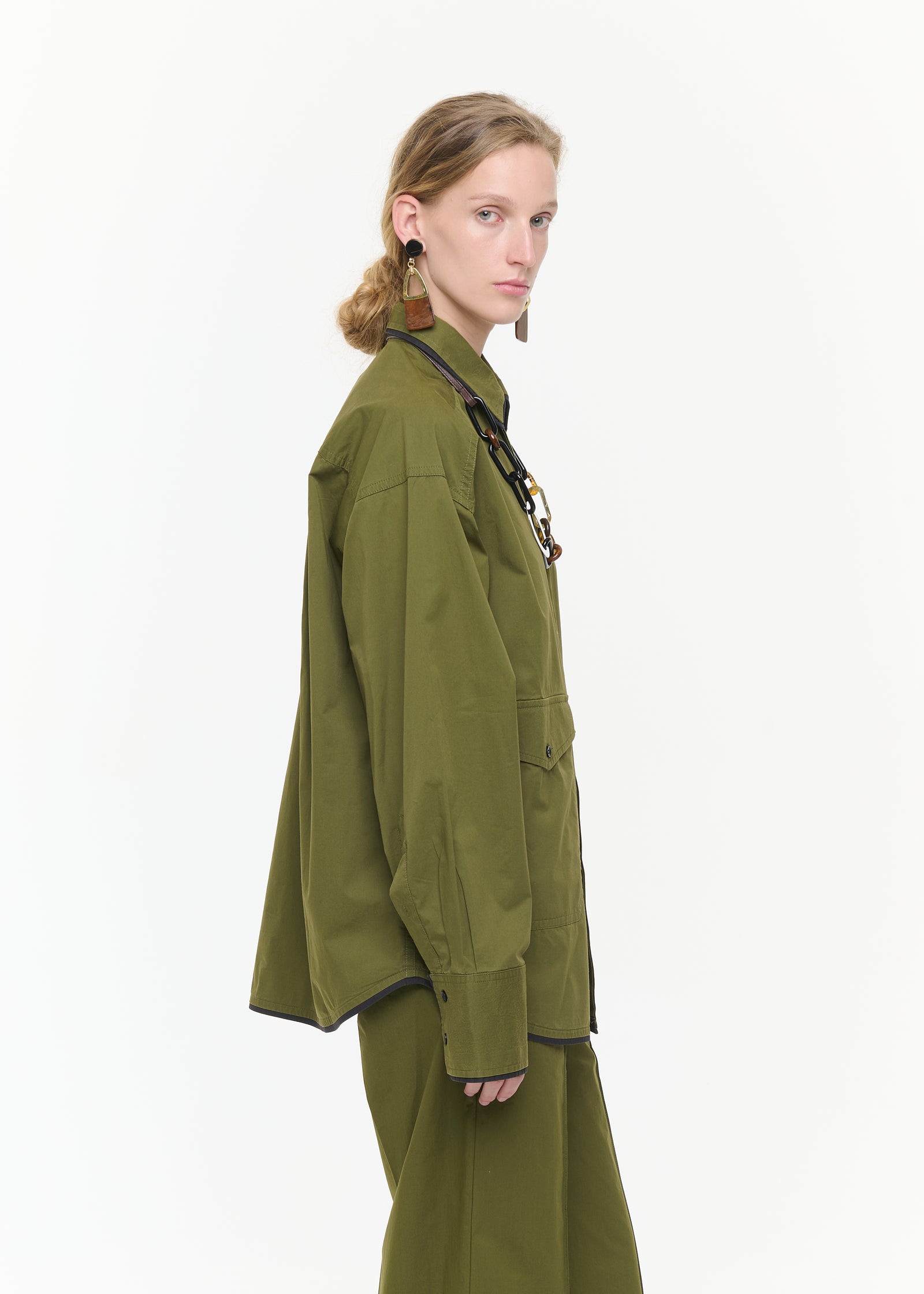 CONTRAST TRIM UTILITY SHIRT