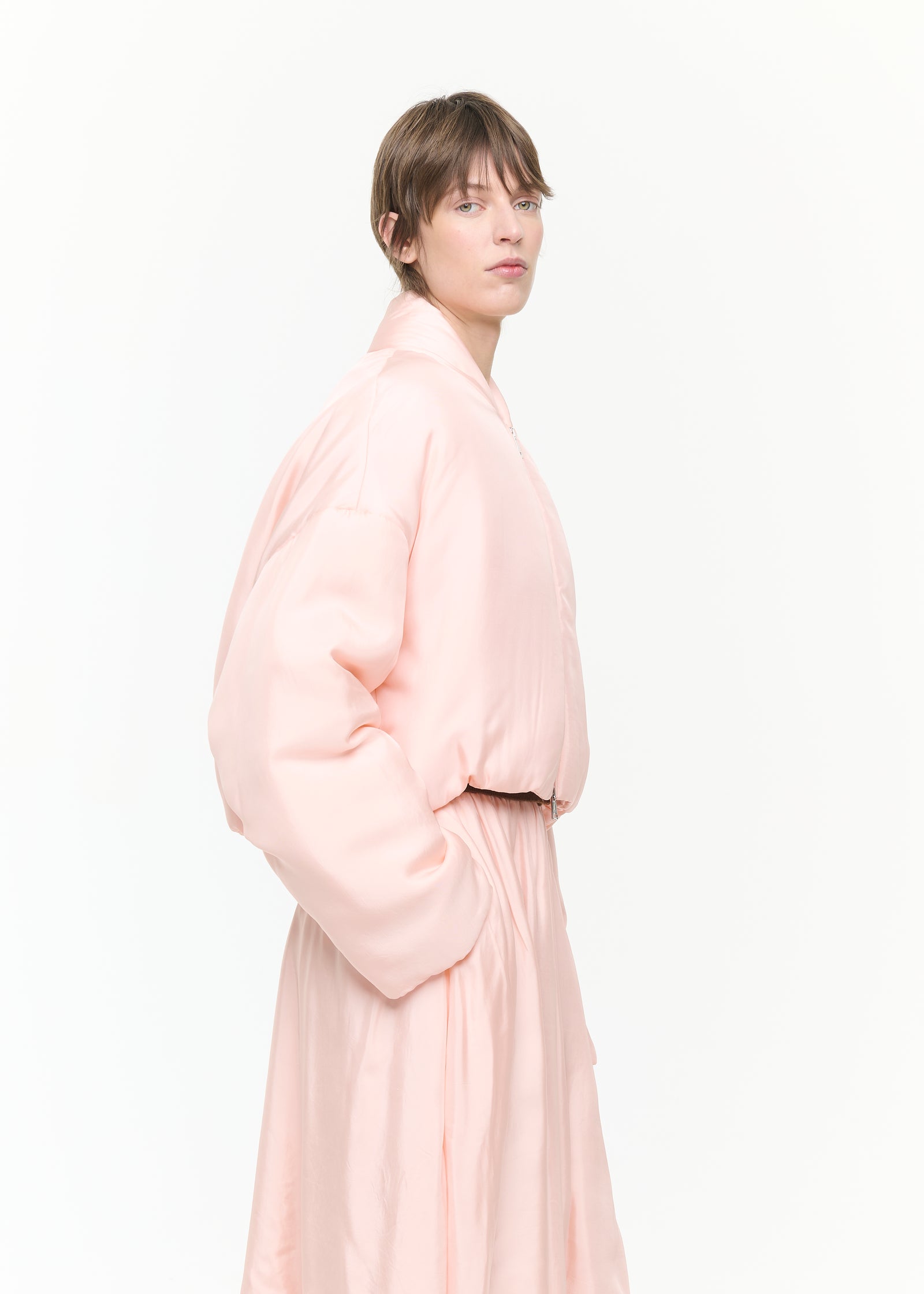 BELLINI  TWILL CROPPED BOMBER JACKET