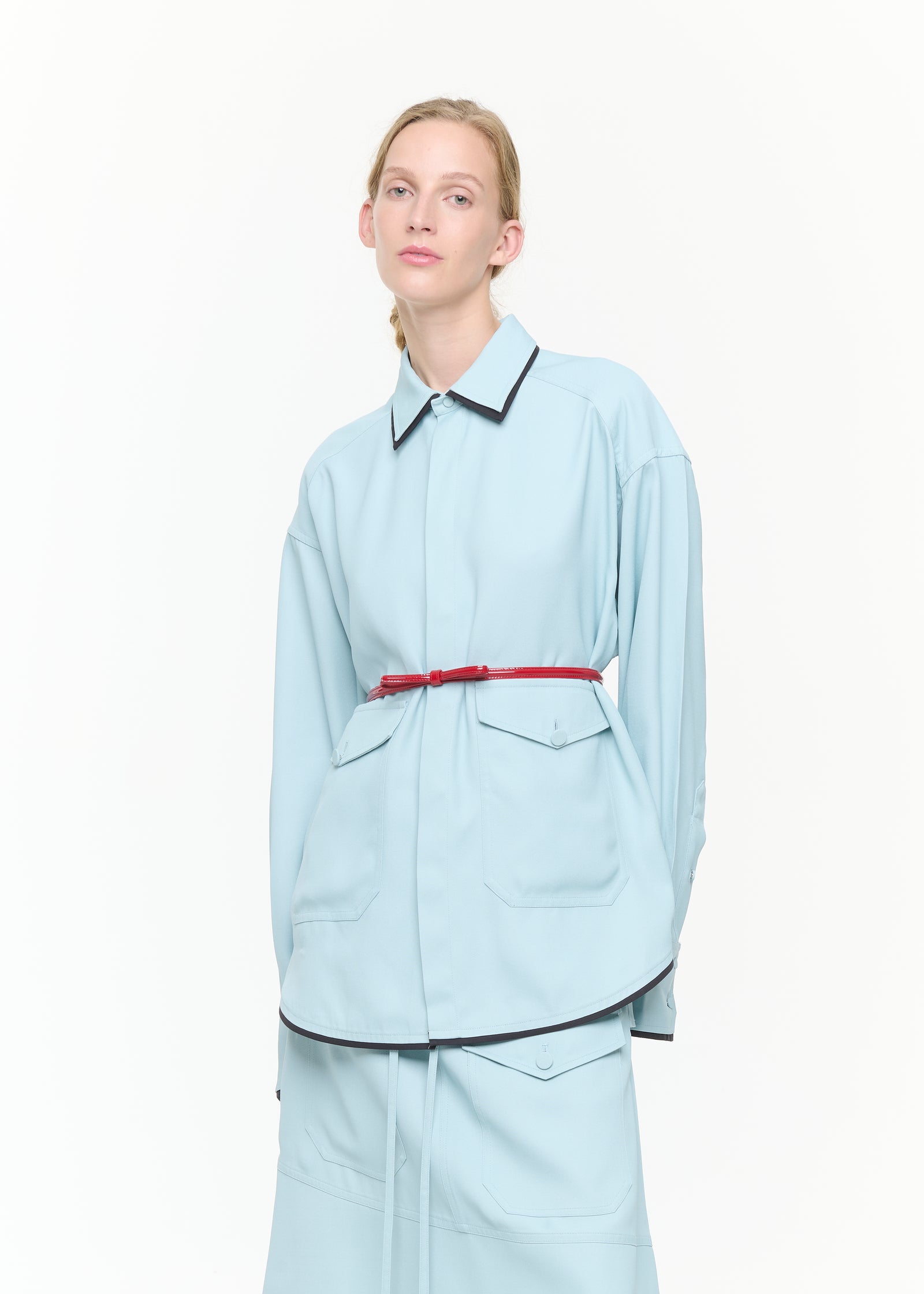 CAMICIA SABLE' CON TASCHE E PROFILI