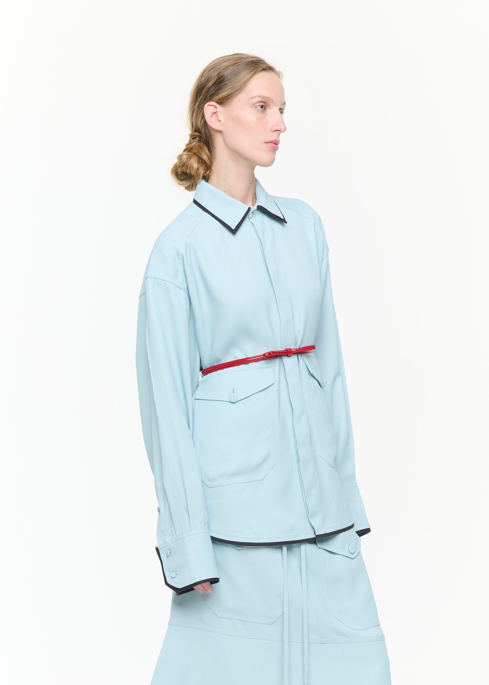 CAMICIA SABLE' CON TASCHE E PROFILI