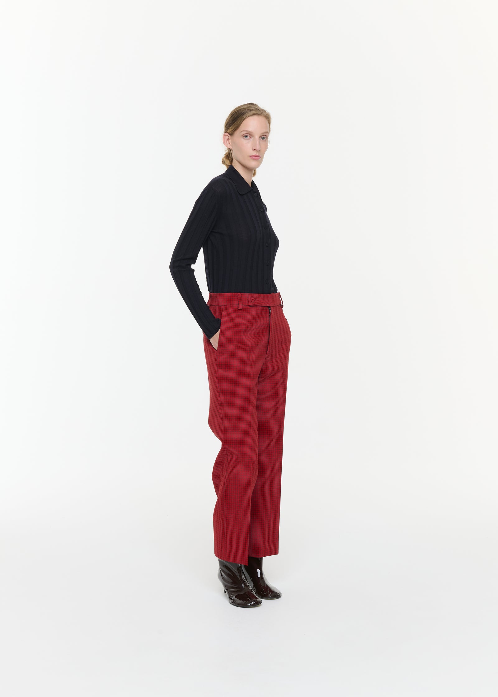 TAILORED TROUSERS IN MICROCHECK