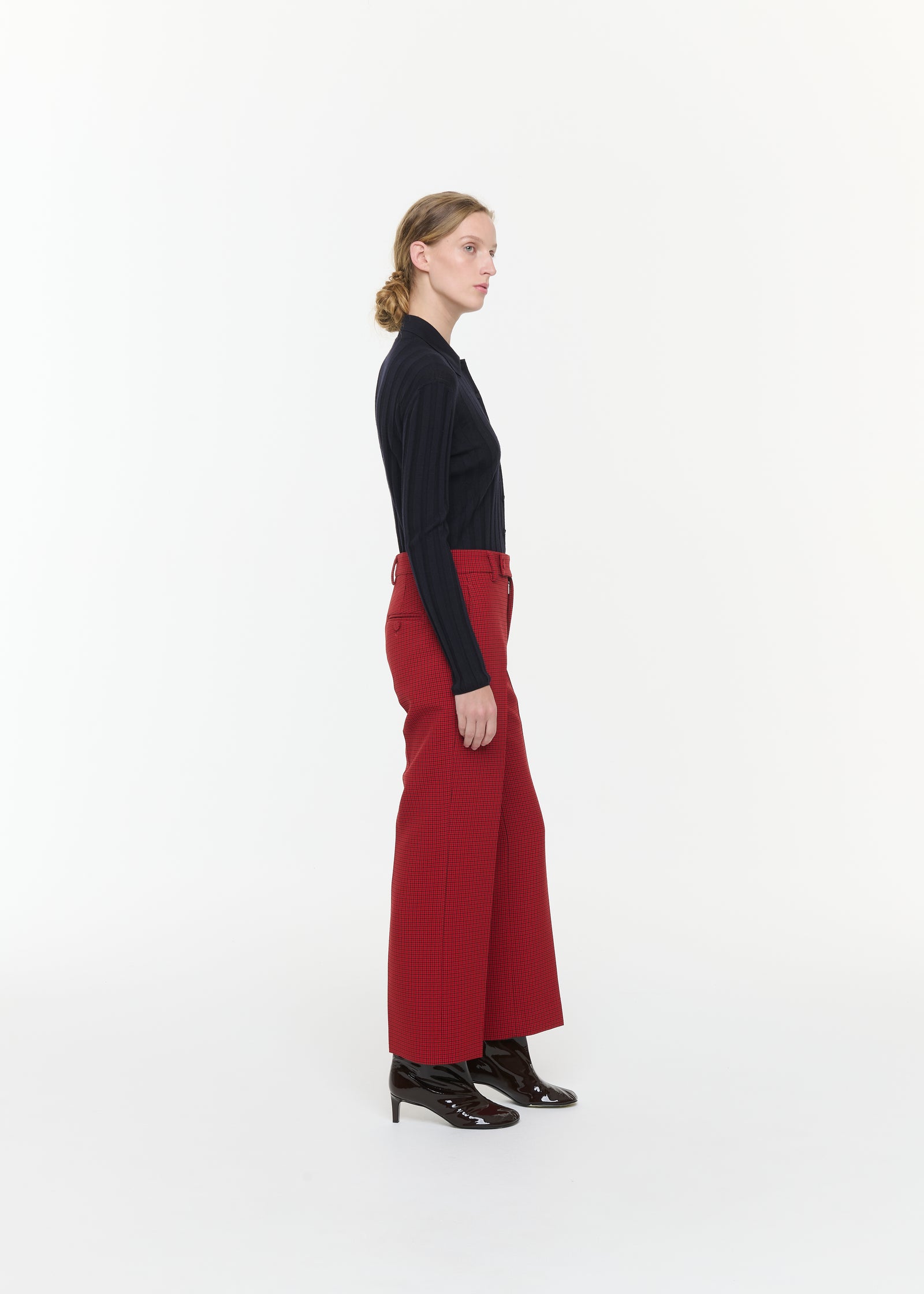 TAILORED TROUSERS IN MICROCHECK