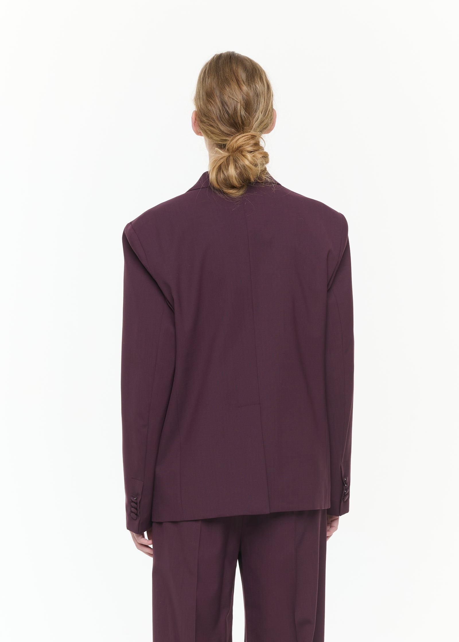 DARK BURGUNDY WOOL BLAZER