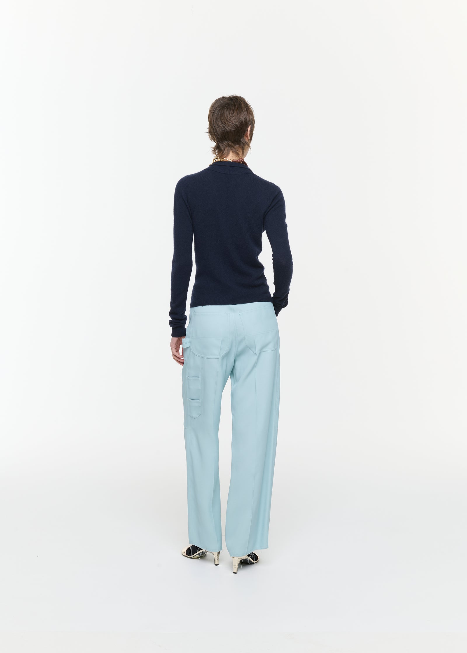 PANTALONI UTILITY SABBIA IN VISCOSA