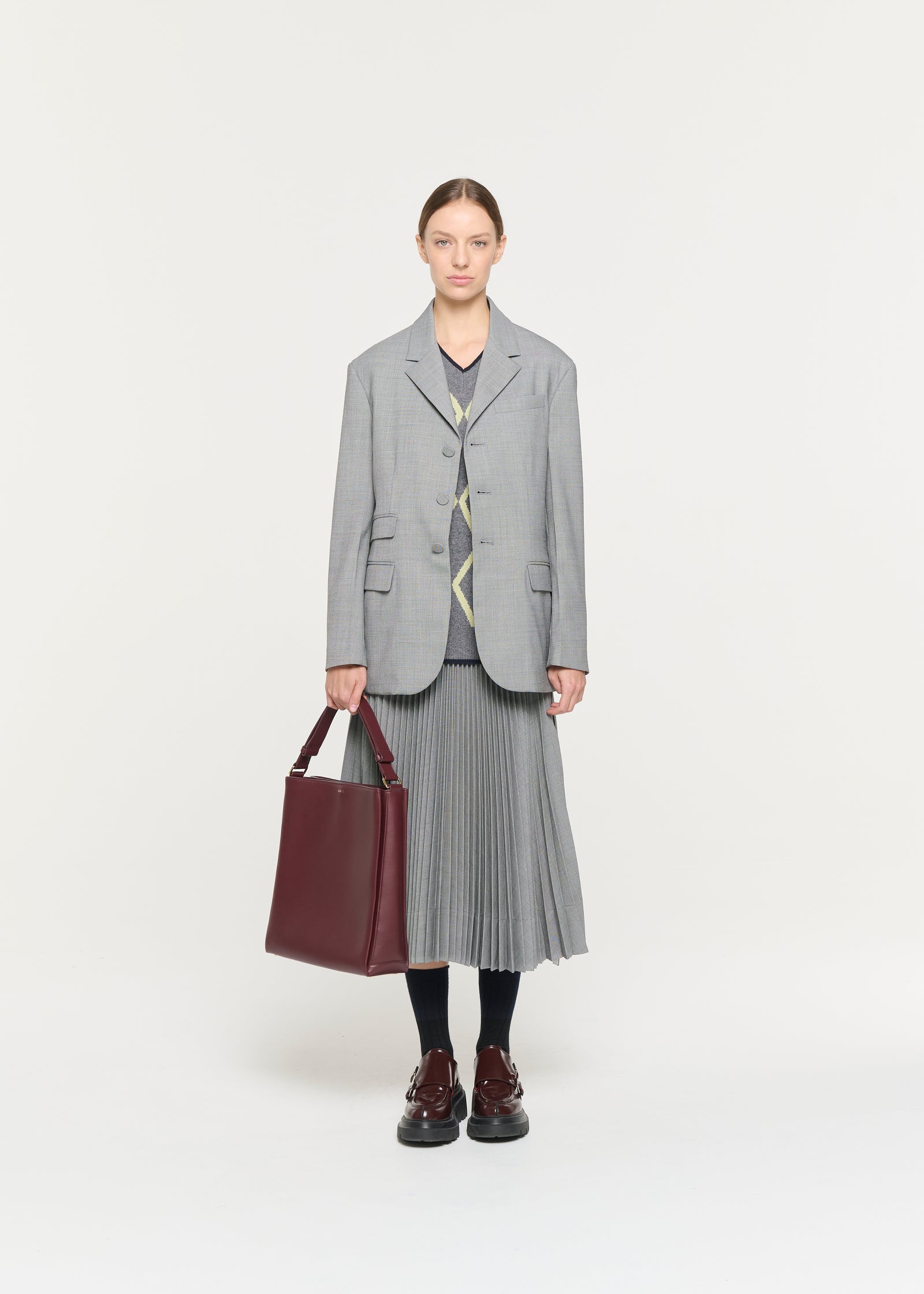 BLACK MELANGE BLAZER