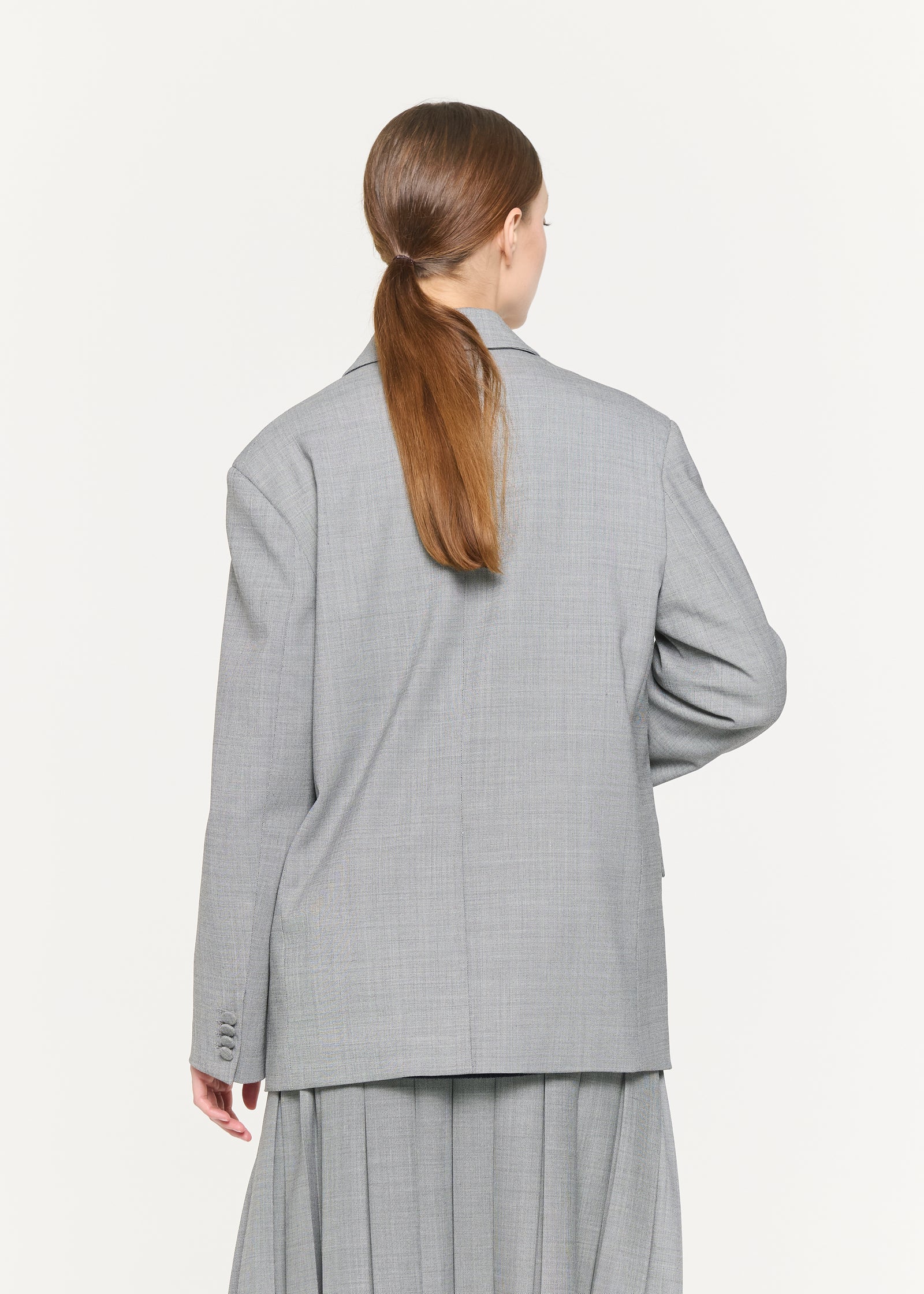 BLACK MELANGE BLAZER